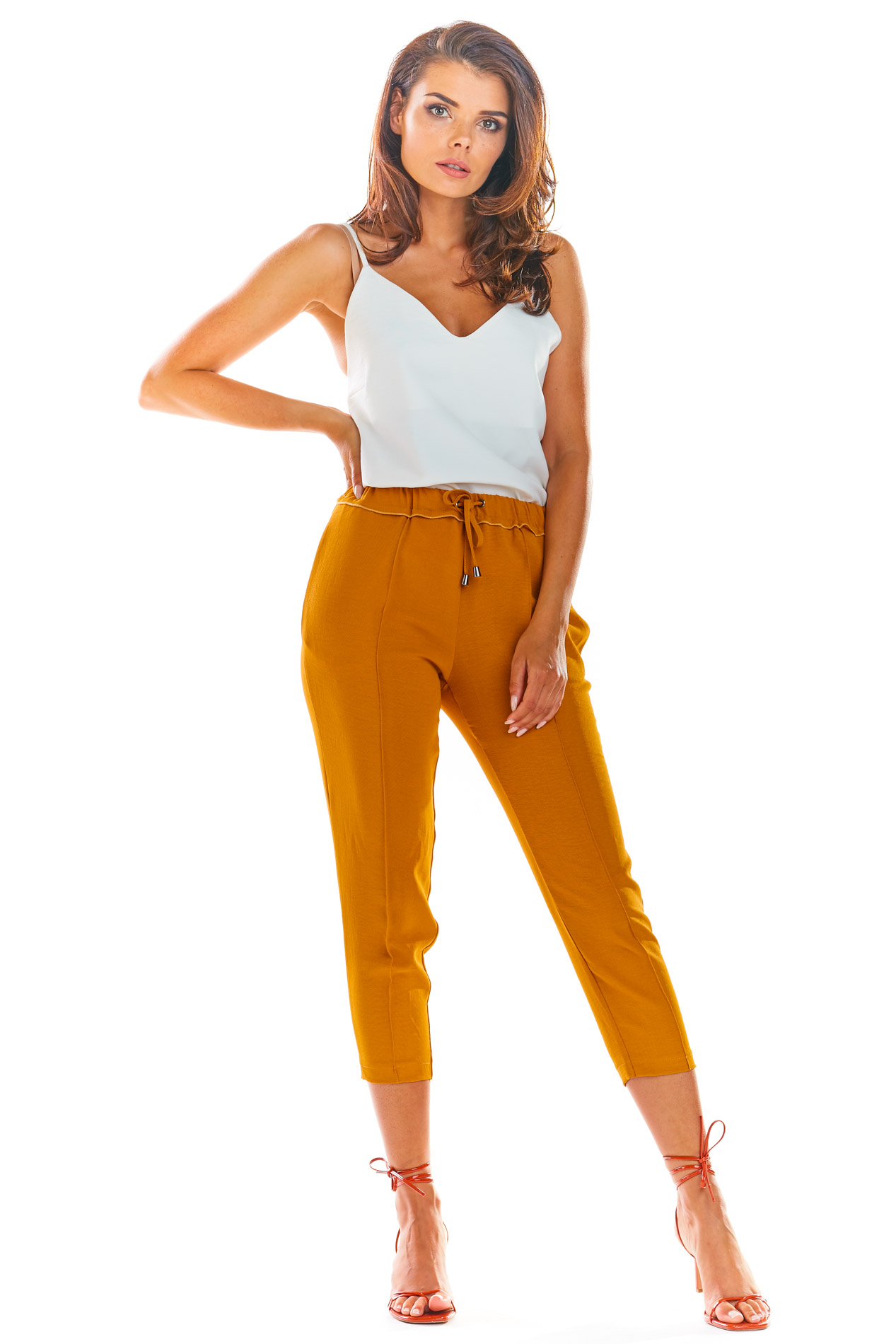 Pantaloni Awama Woman's A306 Caramel
