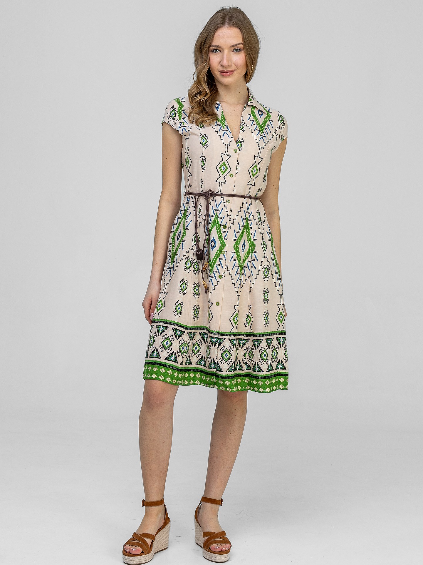 Dámske boho midi šaty s potlačou