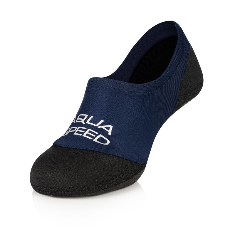 AQUA SPEED Unisex's Swimming Socks Neo Navy Blue/Black Pattern 10