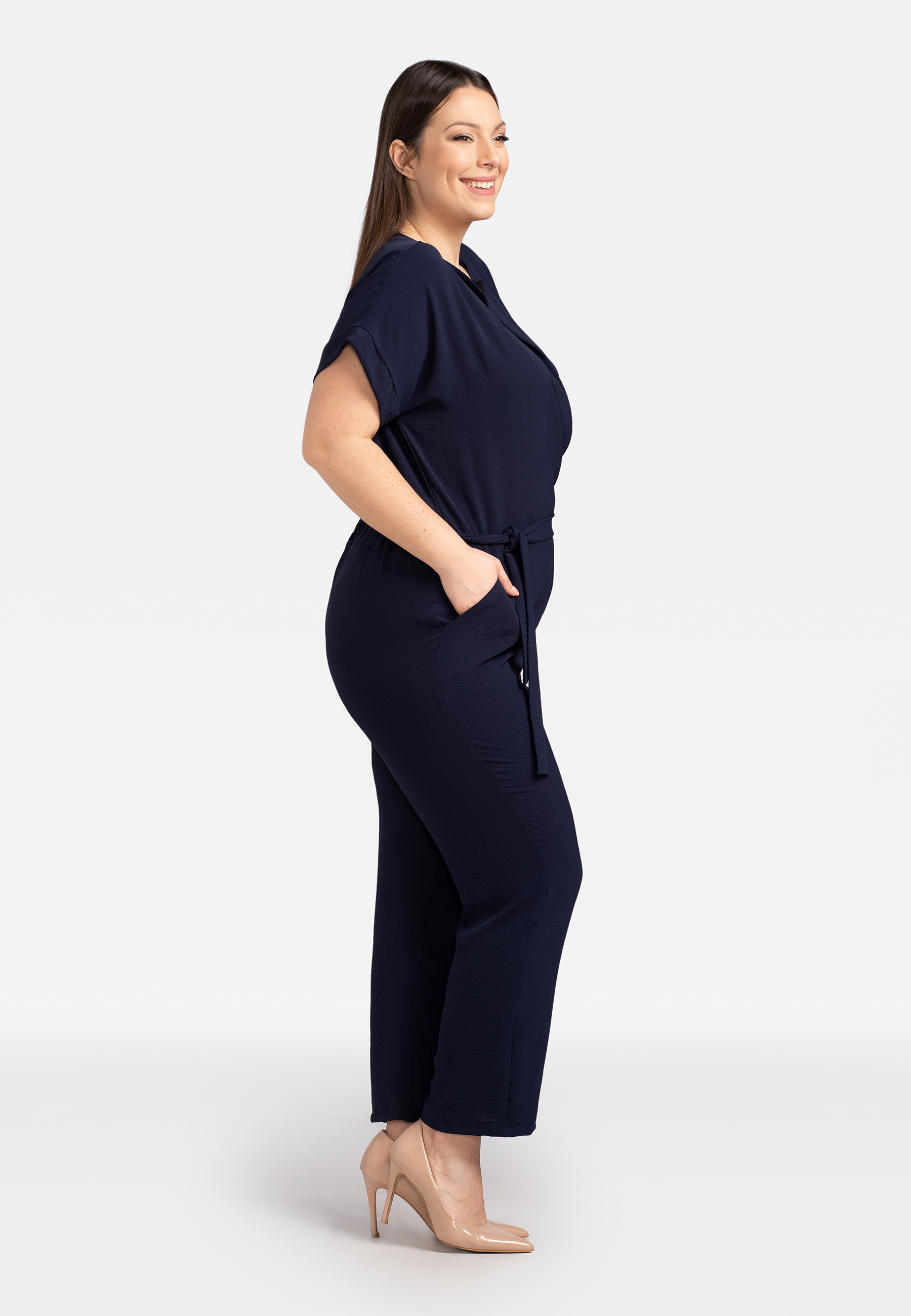 Set de dama Karko Karko_Jumpsuit_Q229_Navy_Blue