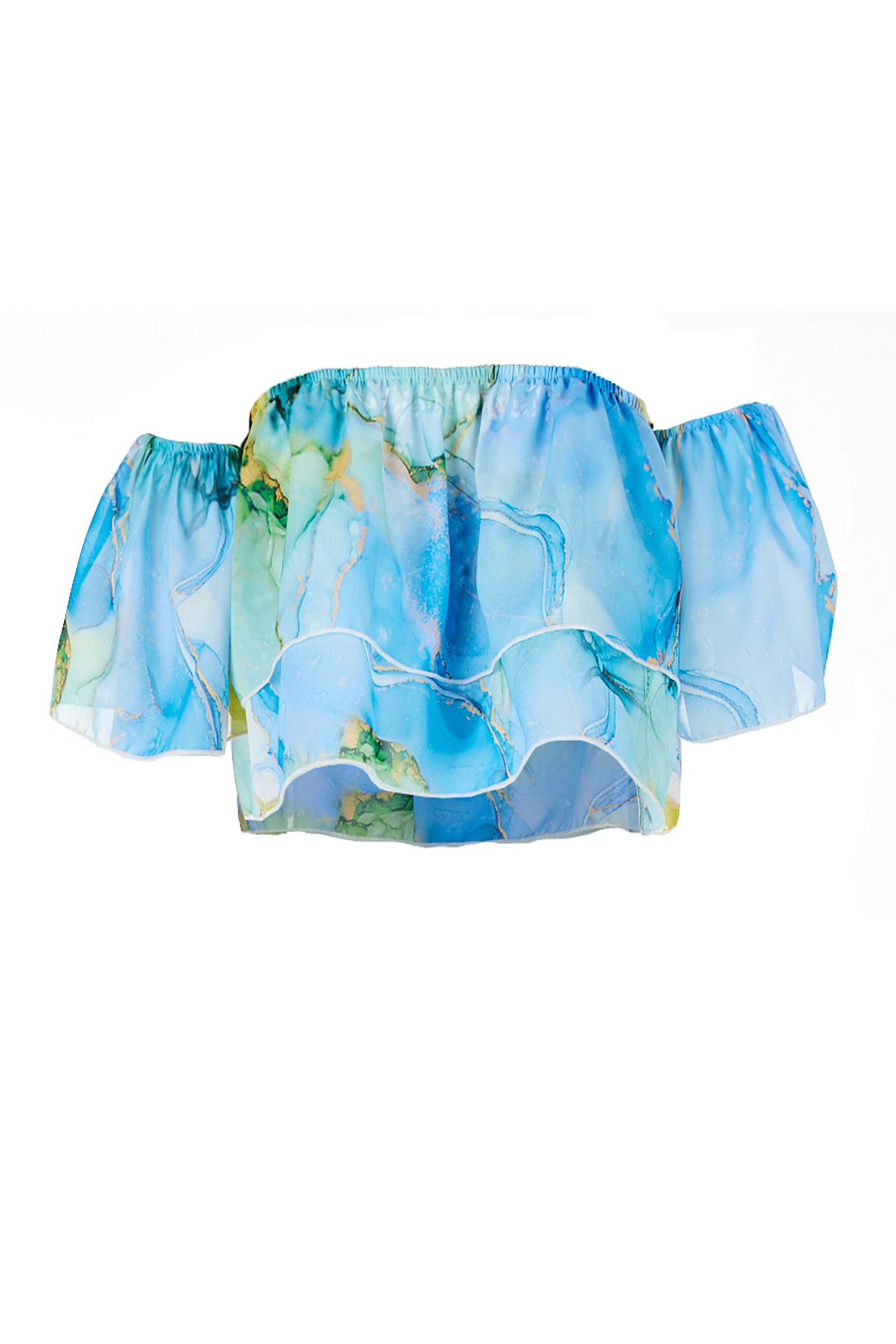 Awama Woman's Blouse A511 Blue/Pattern