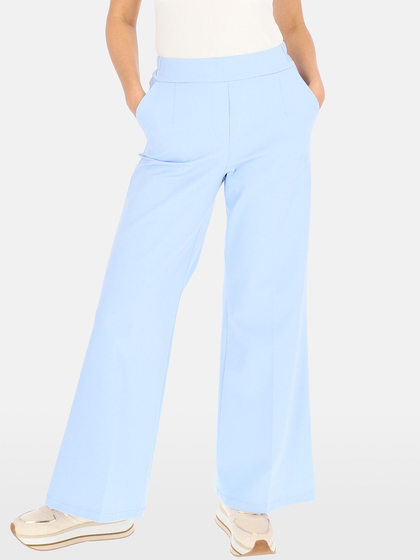 Дамски широки вискозен панталони