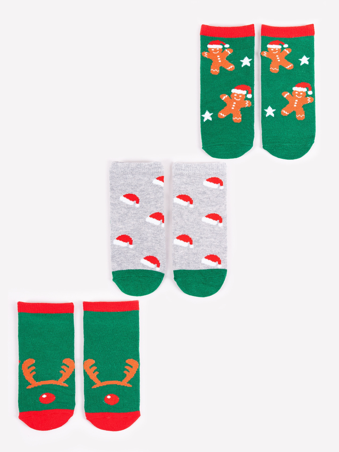 Levně Yoclub Kids's Children's Christmas 3Pack Socks SKA-X013B-AA00