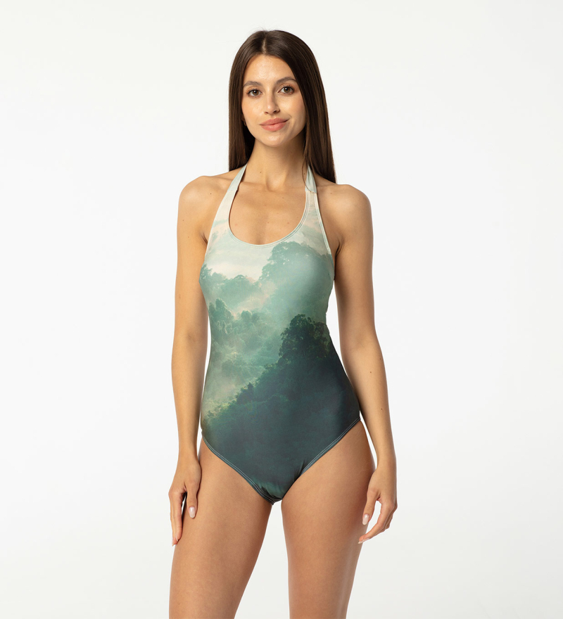 Aloha From Deer Woman's Mouthful Open Back Swimsuit SSOB AFD008
