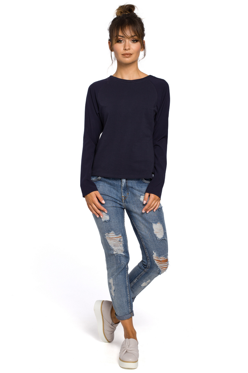 BeWear Woman's Blouse B047 Navy Blue