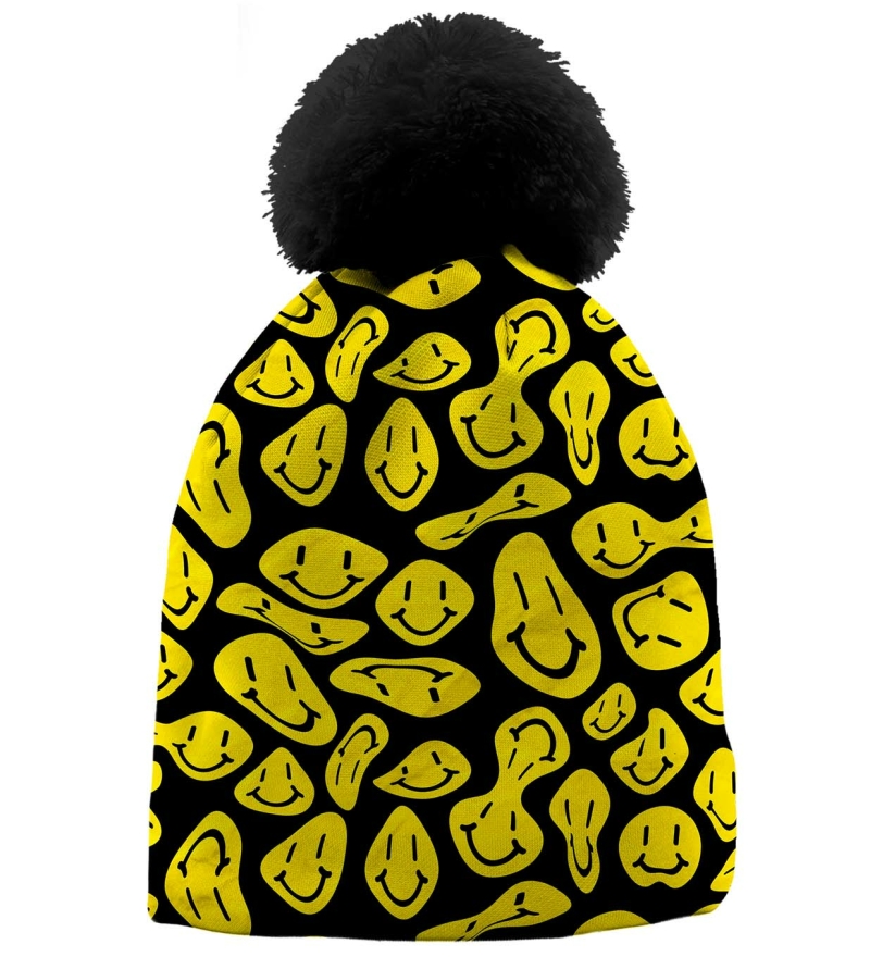 Mr. GUGU & Miss GO Woman's Acid Emoji Beanie WB21BL 2323