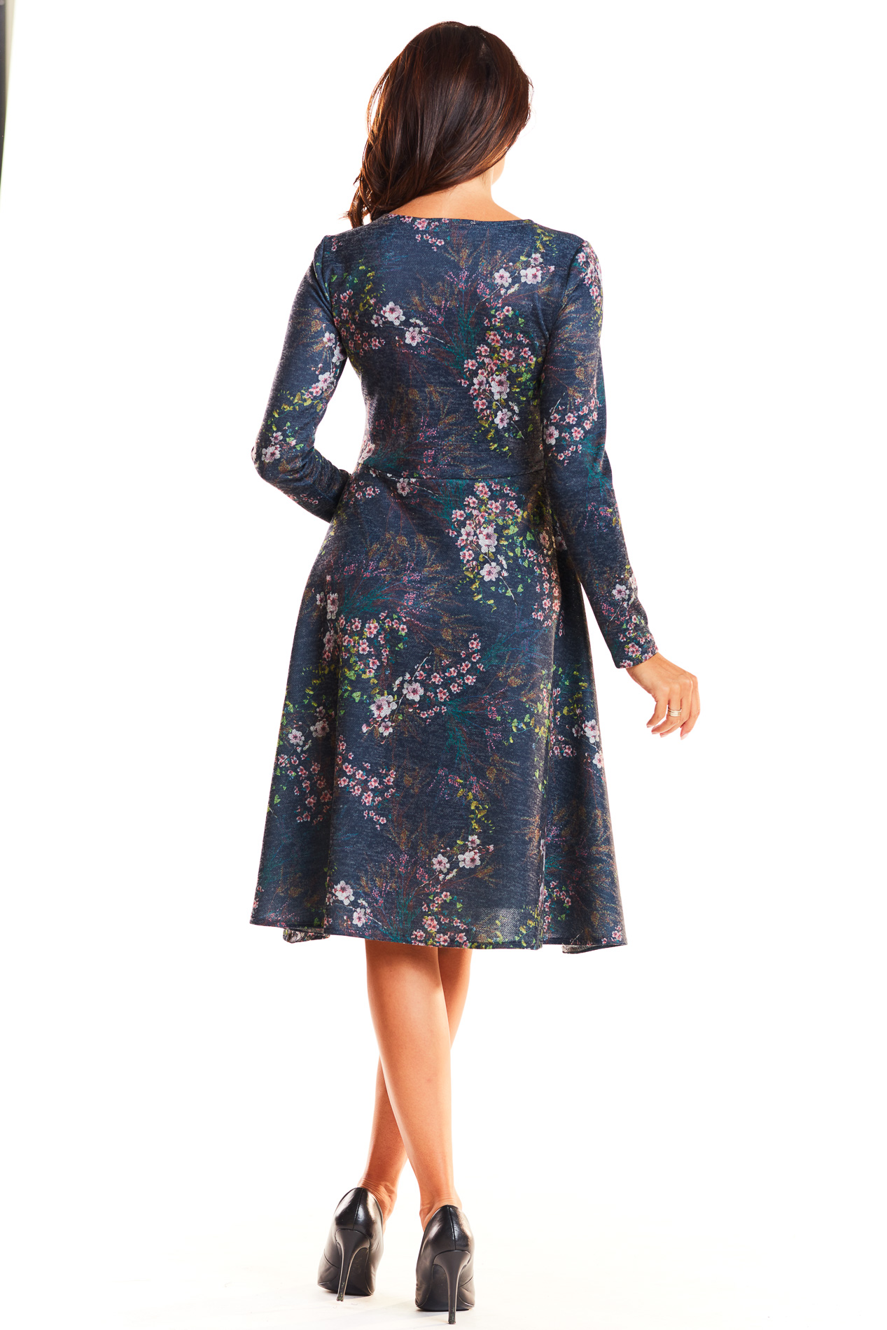 Awama Woman's Dress A250 Navy Blue