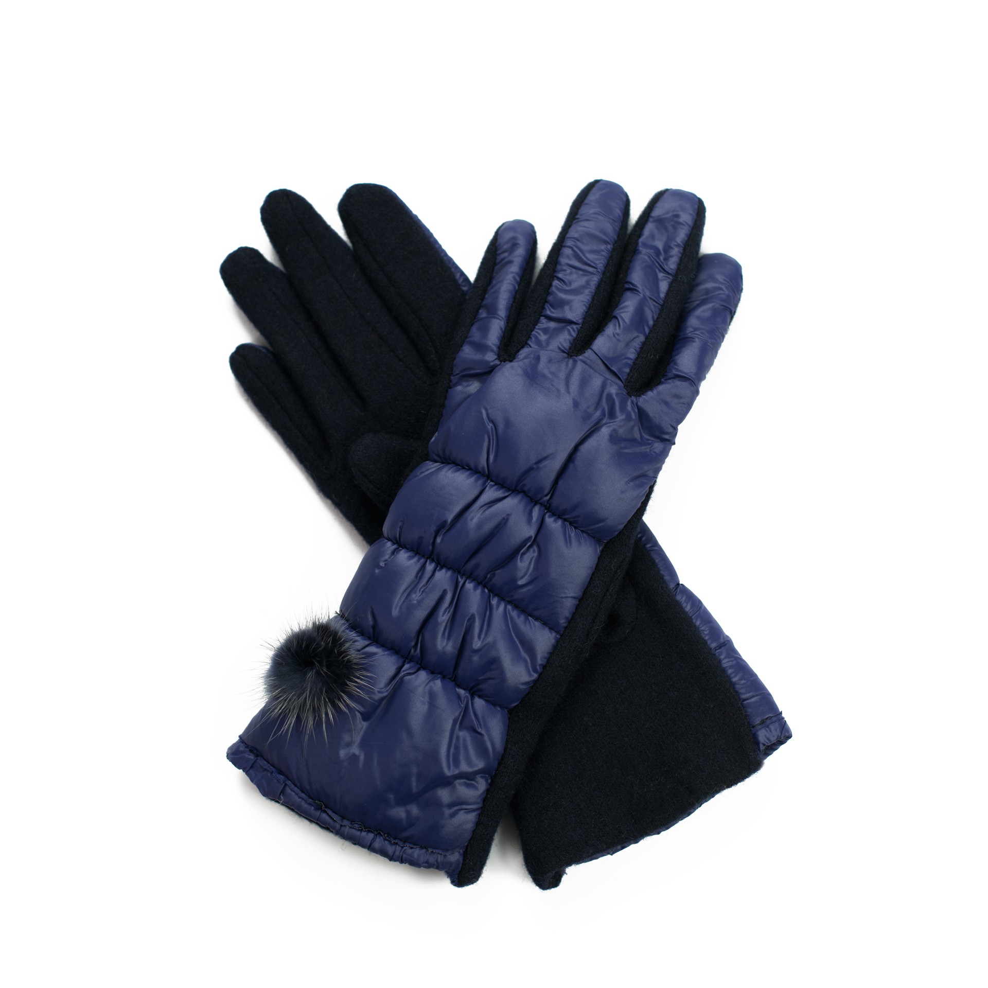 Art Of Polo Woman's Gloves Rk14317-5 Navy Blue