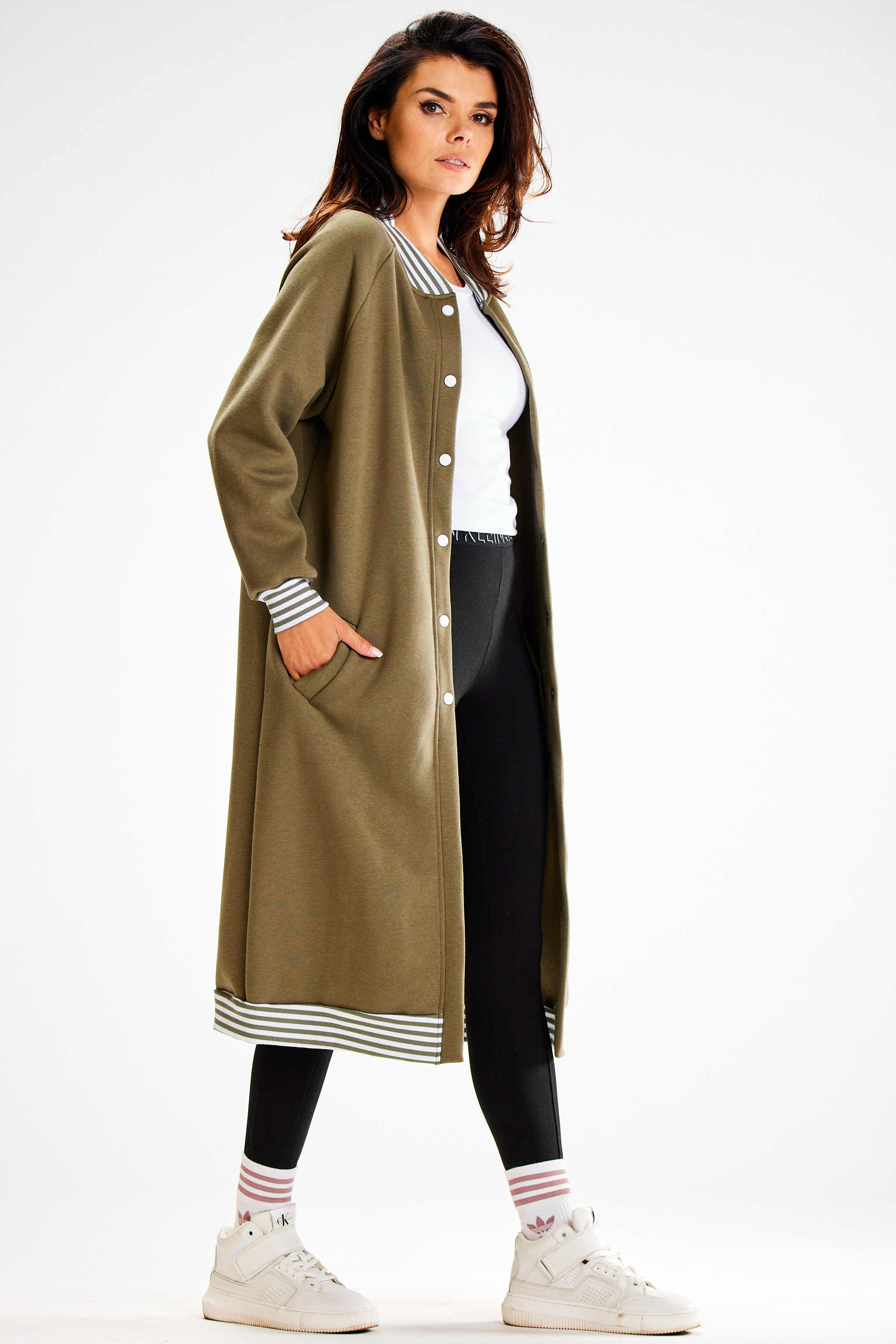 Awama Woman's Sweatshirt A612 Khaki