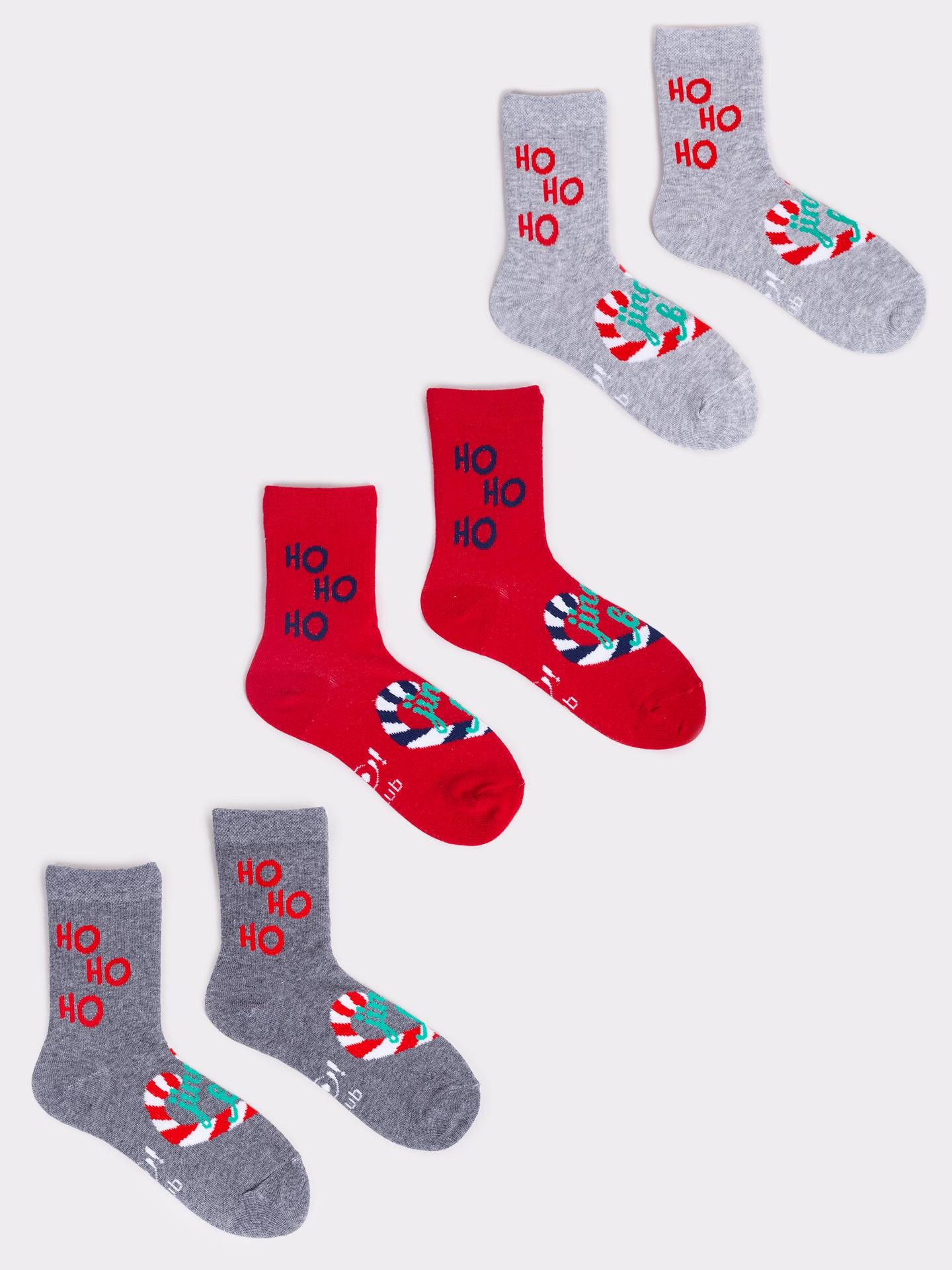 Levně Yoclub Kids's Christmas Socks 3-Pack SKA-X046U-AA00