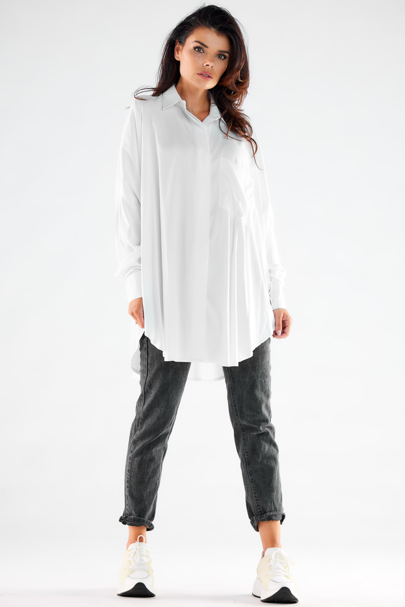Awama Woman's Shirt A528 White