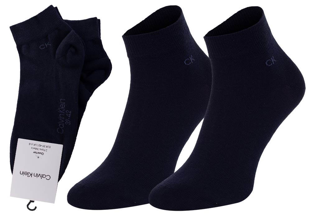 Levně Calvin Klein Man's 2Pack Socks 701218706003 Navy Blue