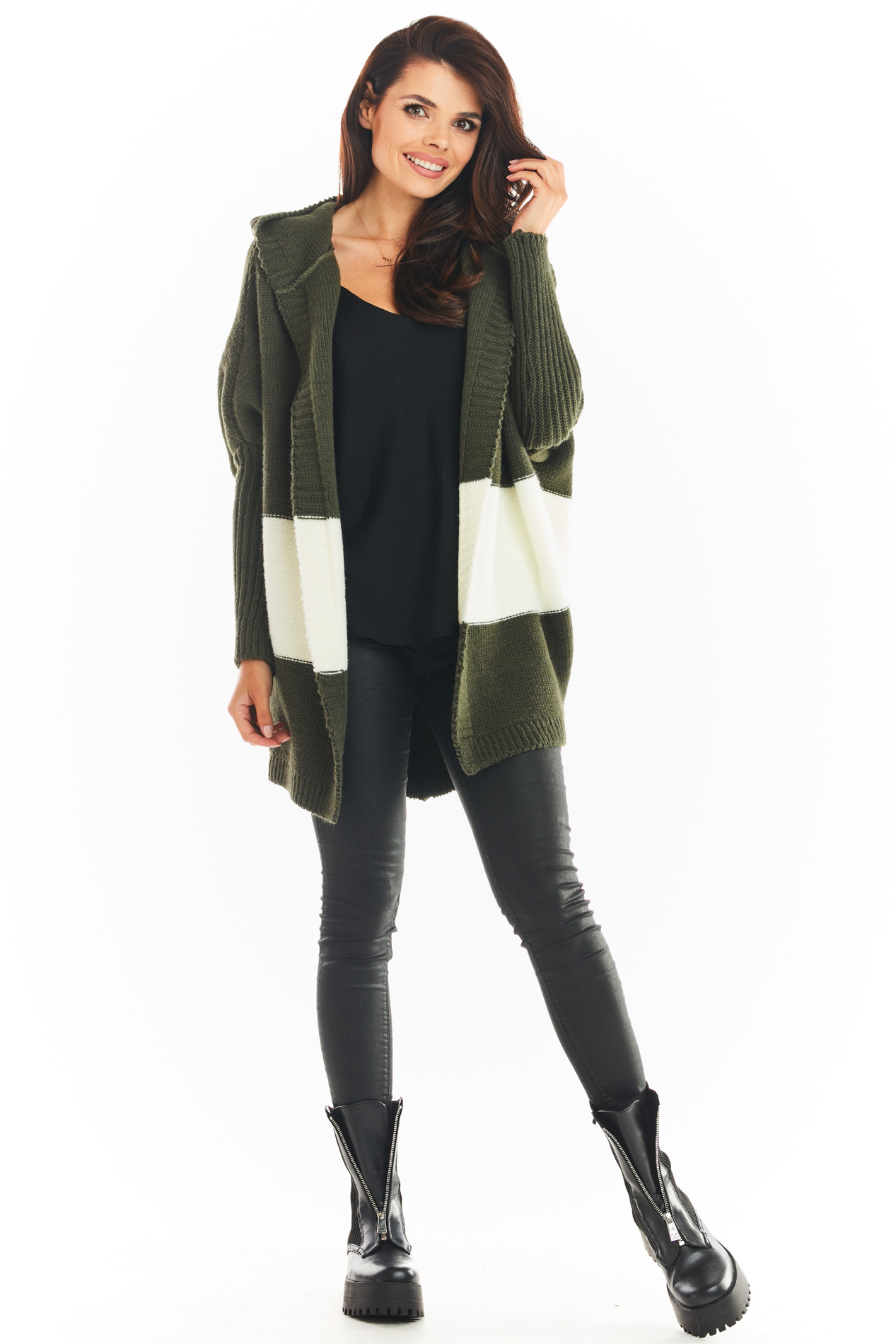 Awama Femeii pulover A392 Kaki