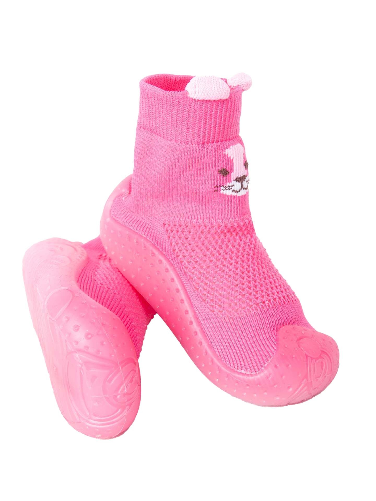 Levně Yoclub Kids's Baby Girls' Anti-skid Socks With Rubber Sole OBO-0174G-0600
