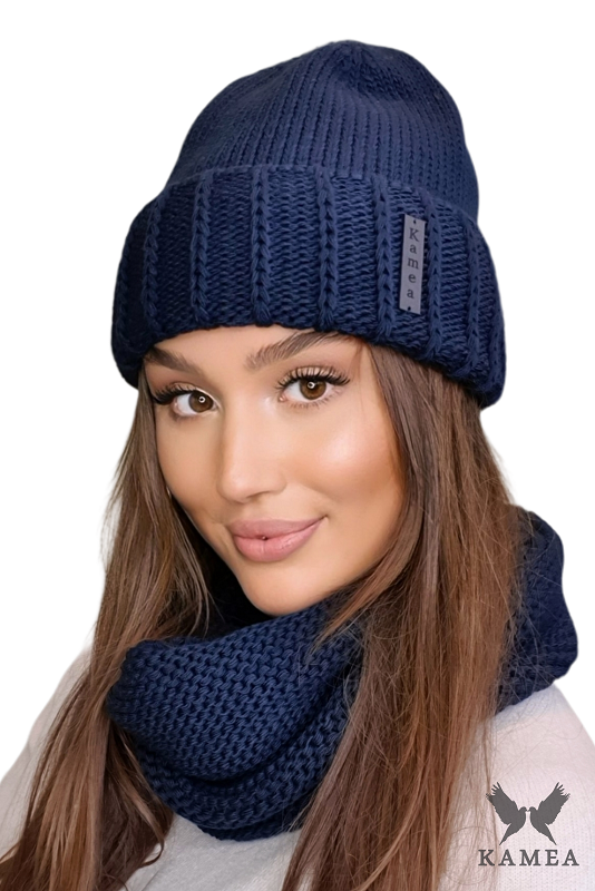 Conjunto De Mujer Kamea Kamea_Set_Hat&Chimney_K.22.252.12_Navy_Blue