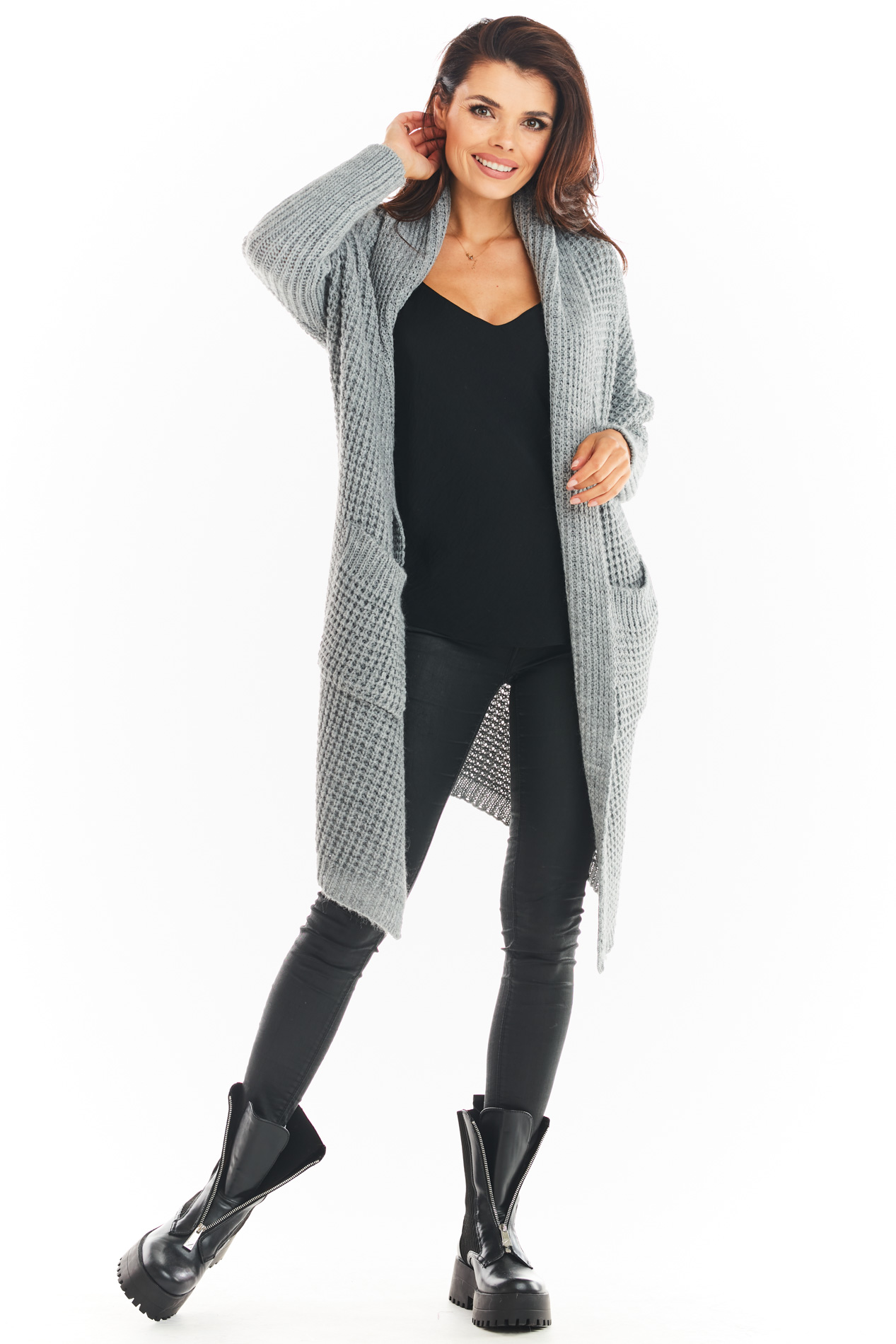 Awama Woman's Sweater A391 Grey