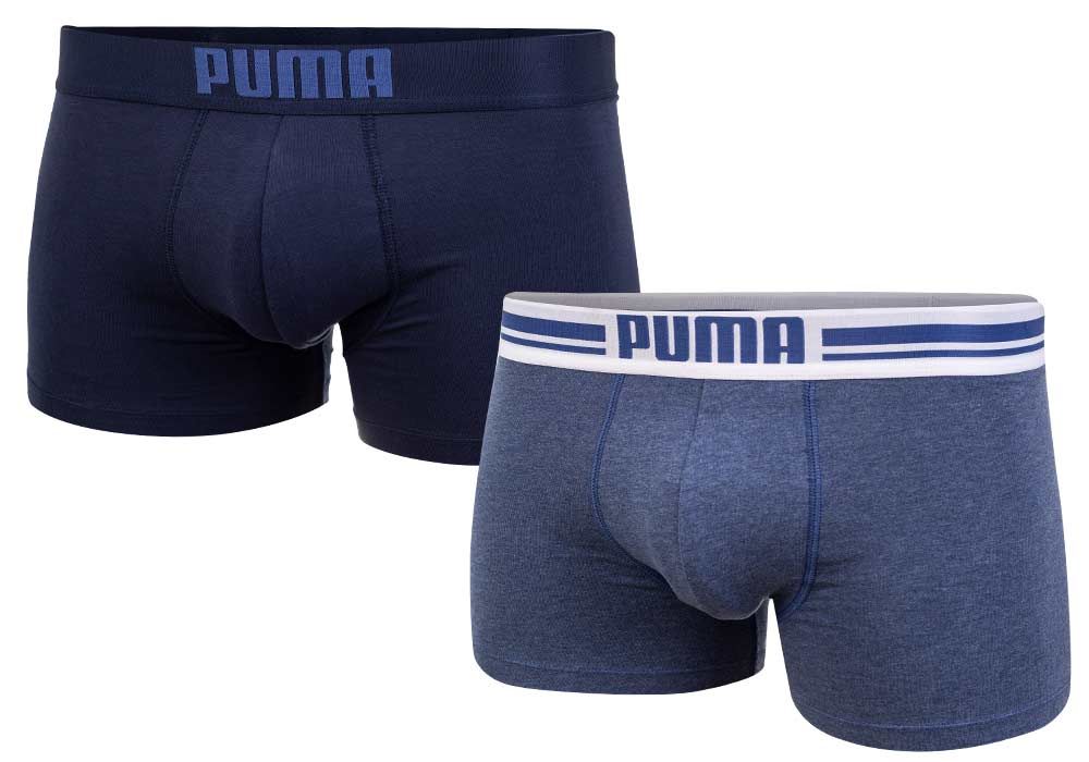 Levně Sada dvou pánských boxerek v tmavě modré a modré barvě Puma - Pánské