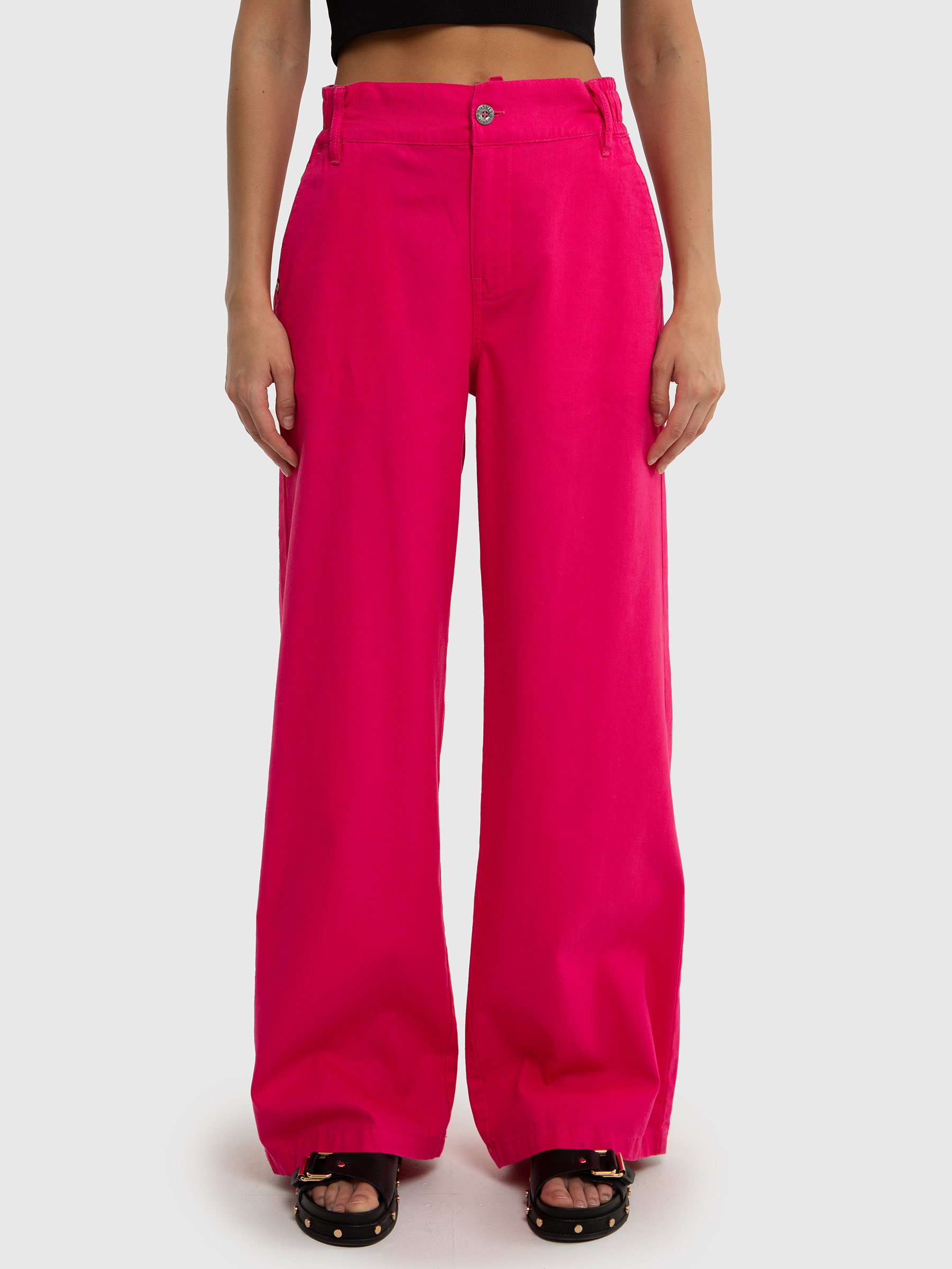 Big Star Woman's Wide Trousers Non Denim 350014  602