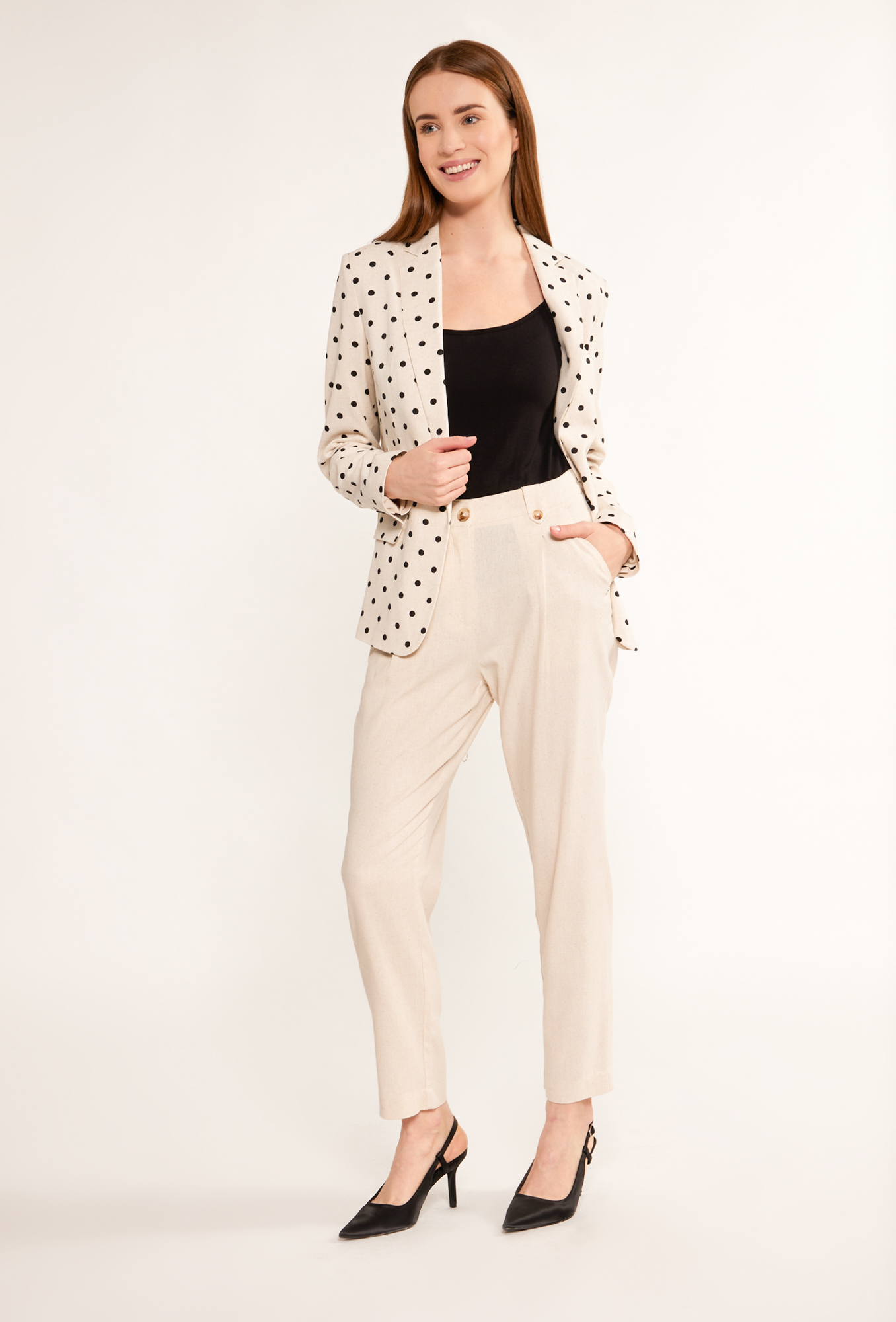 MONNARI Woman's Trousers Viscose And Linen Trousers