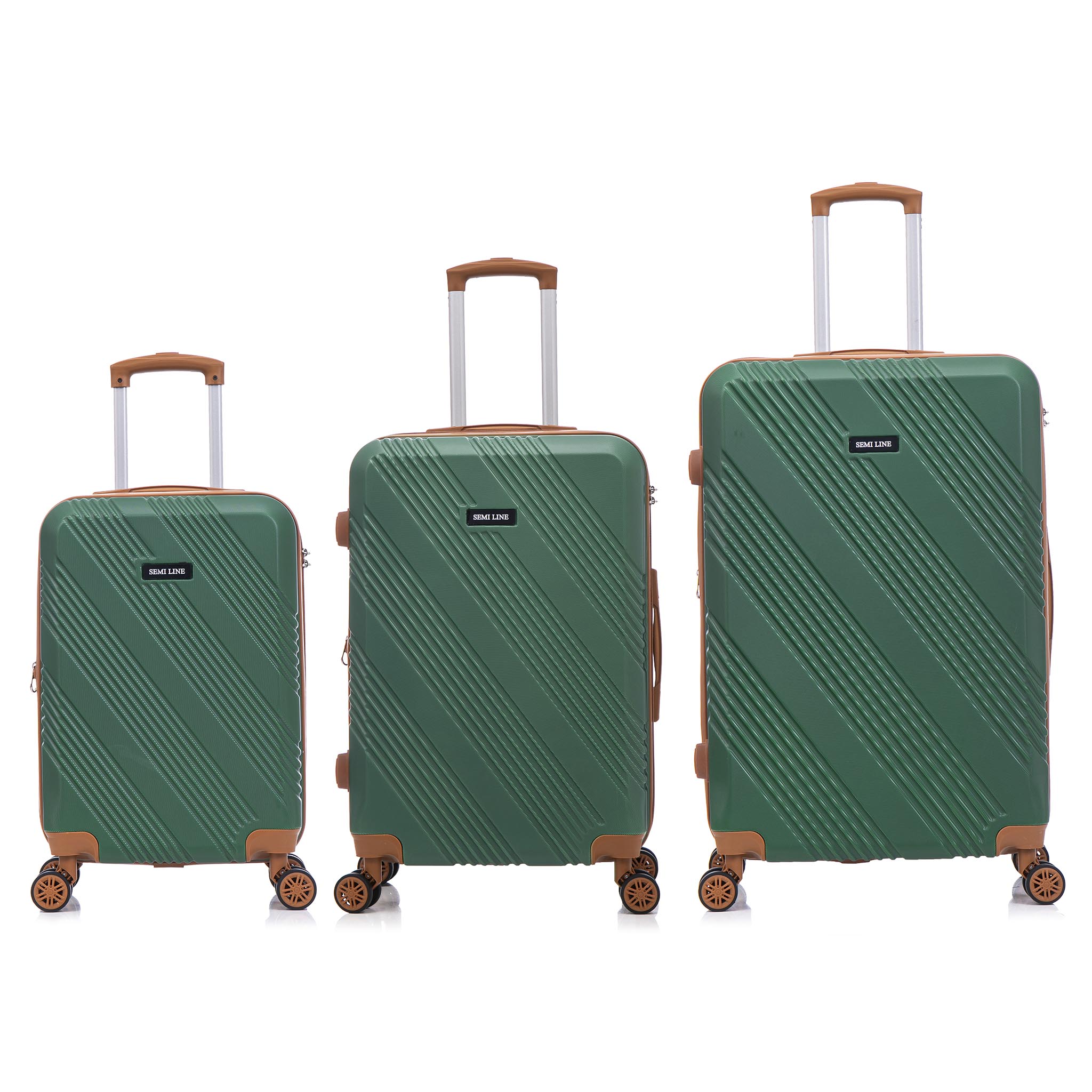 Semiline Unisex's 3-in-1 ABS Suitcases Set T5852-0