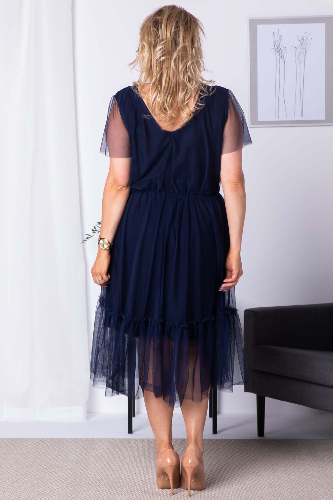 Rochie pentru femeie Karko SA705 bleumarin