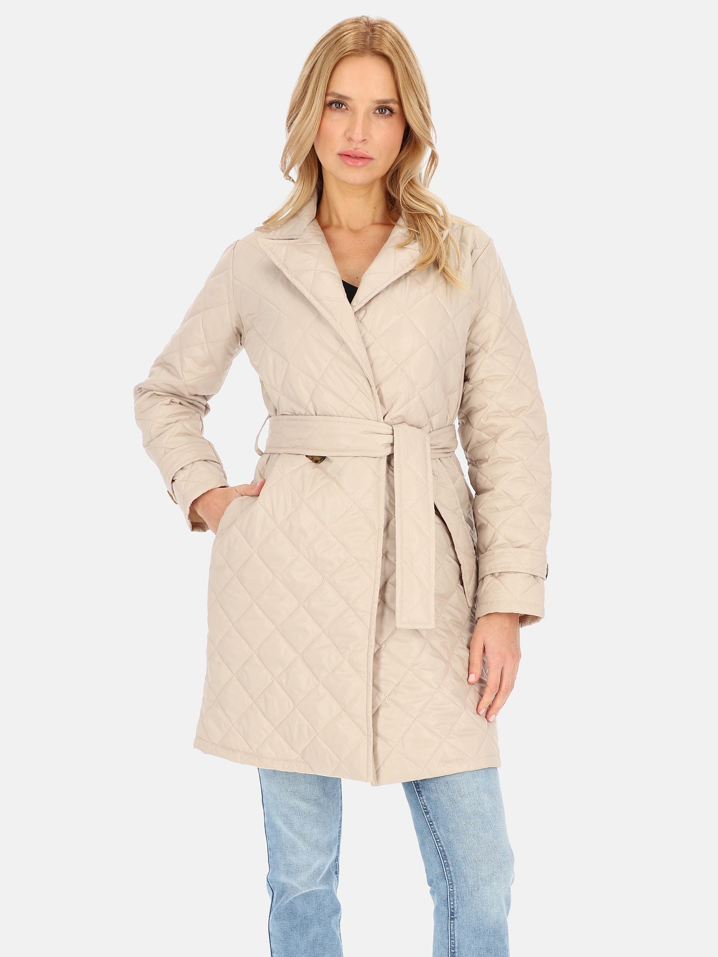 PERSO Woman's Women's spring and summer coat, knee-length