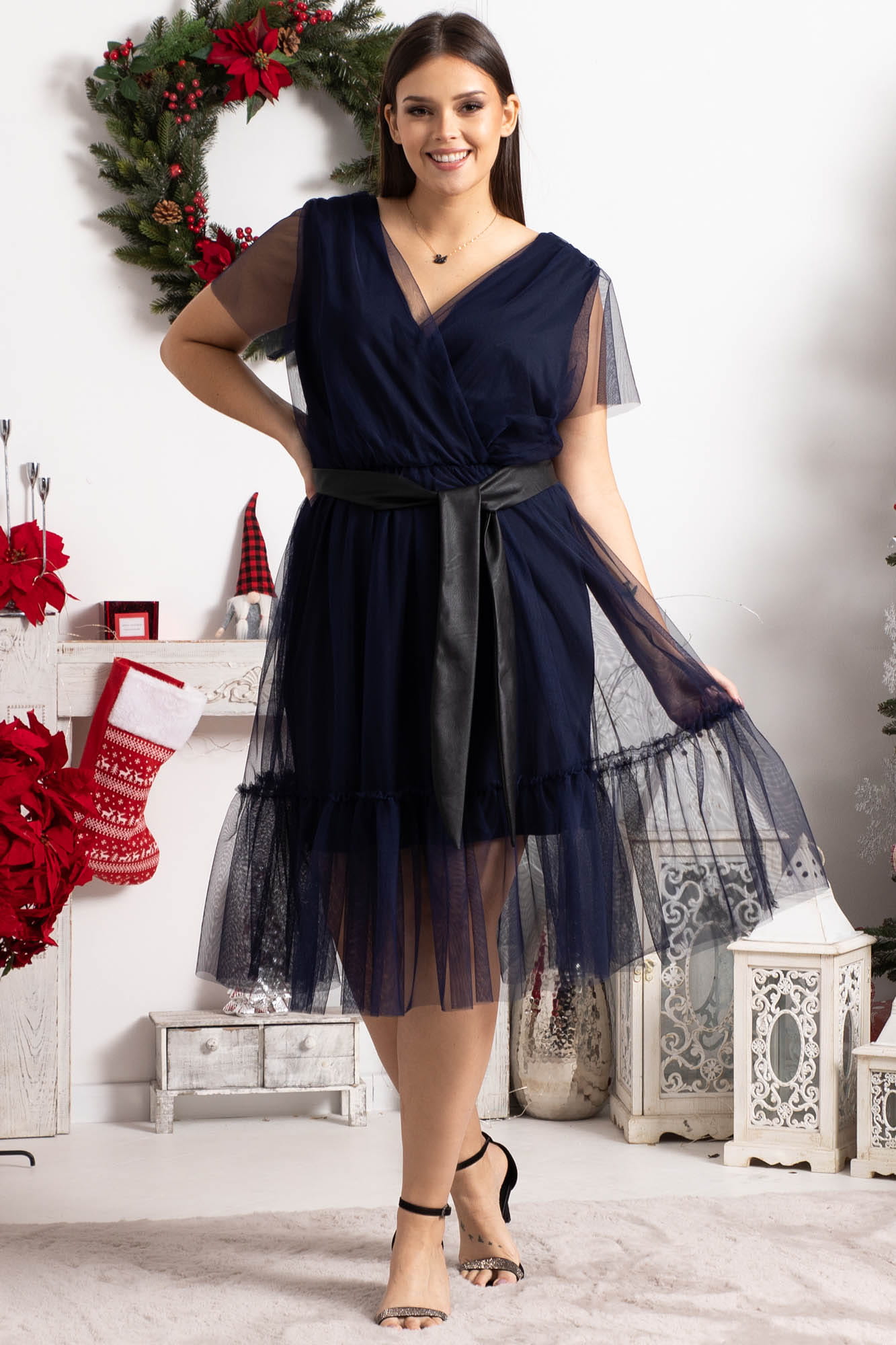 Rochie pentru femeie Karko SA705 bleumarin