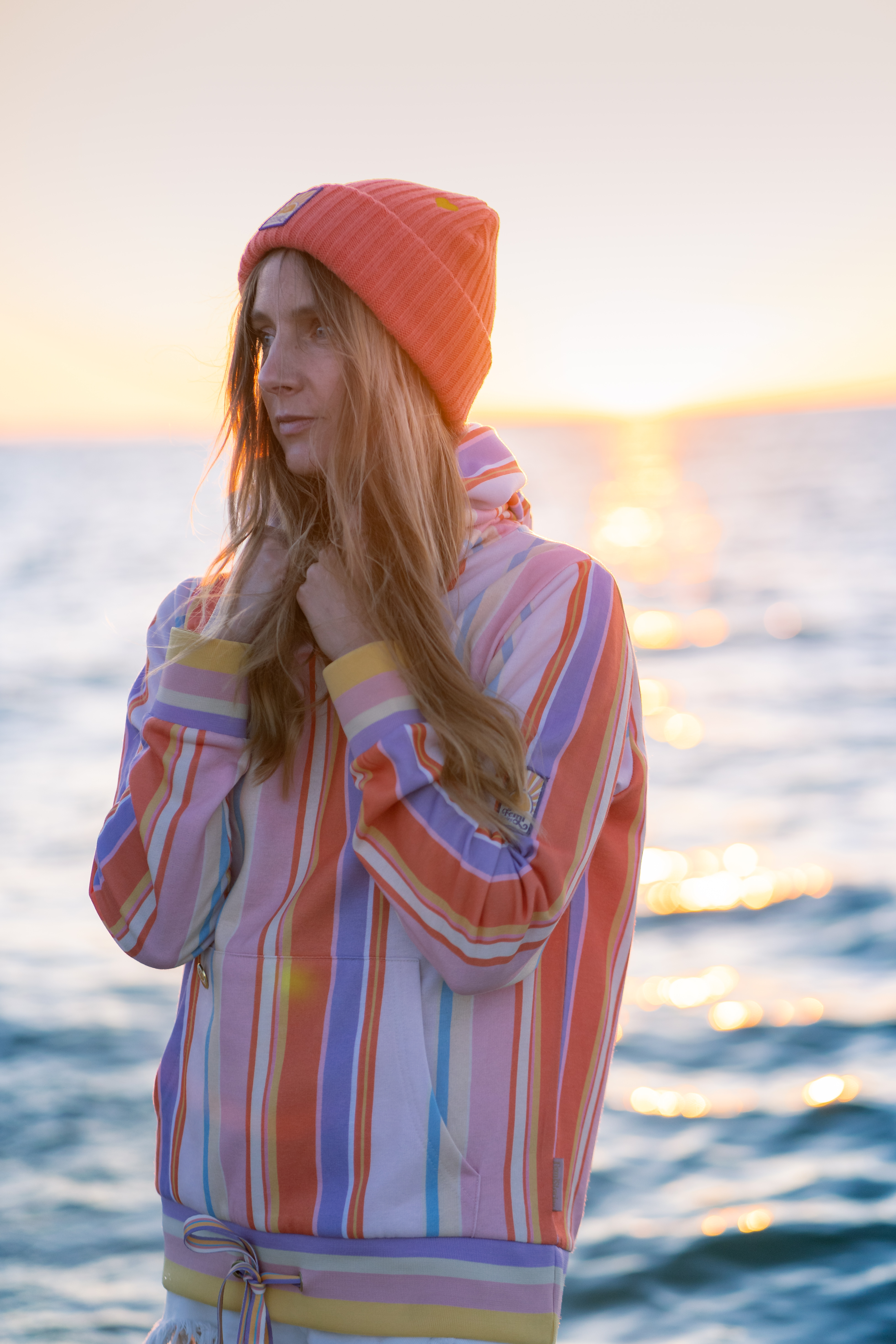 Femi Stories Woman's Sweatshirts Rum Summer Stripes