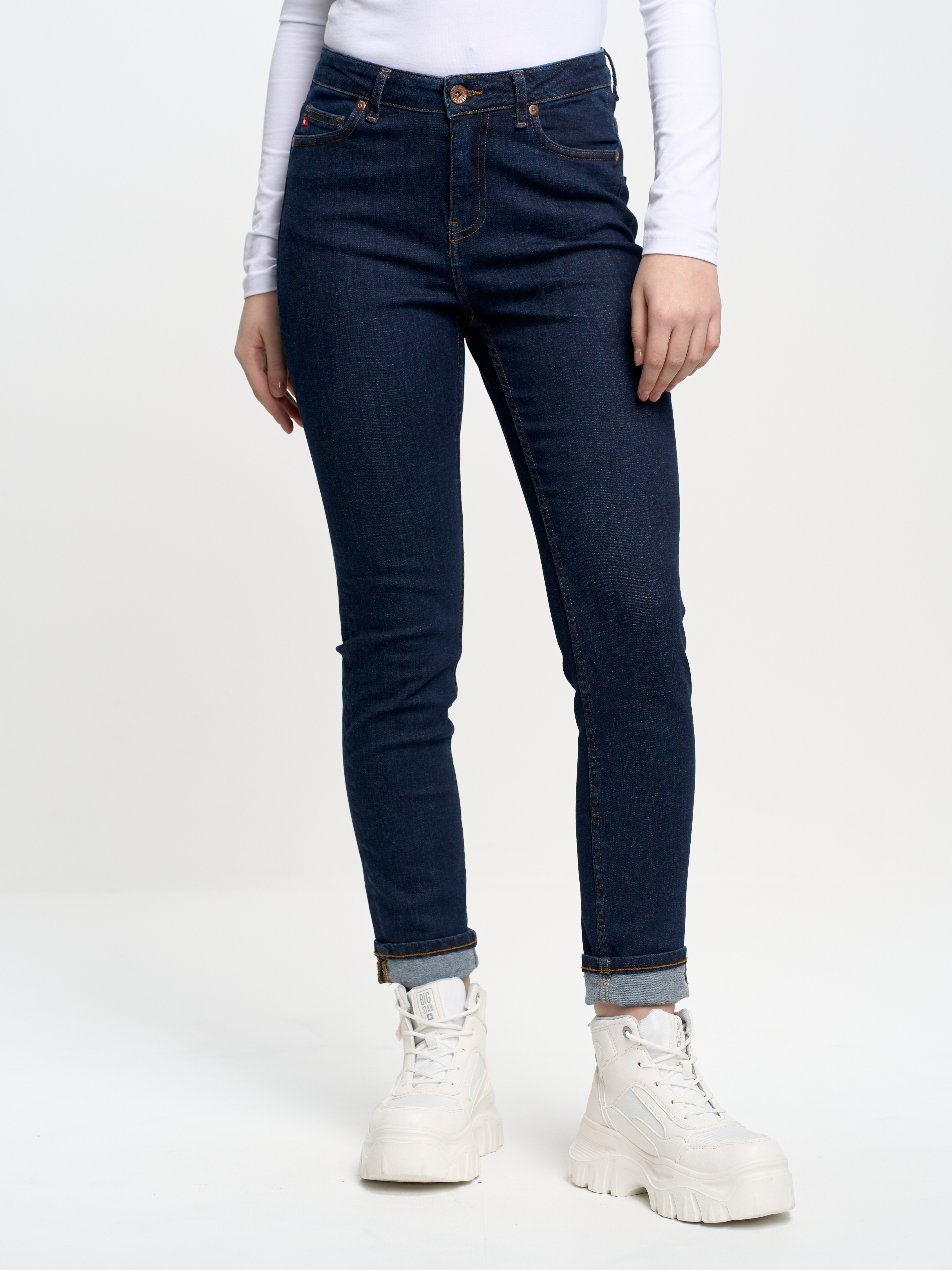 Big Star Woman&#039;s Slim Pantaloni 190009 Denim-720