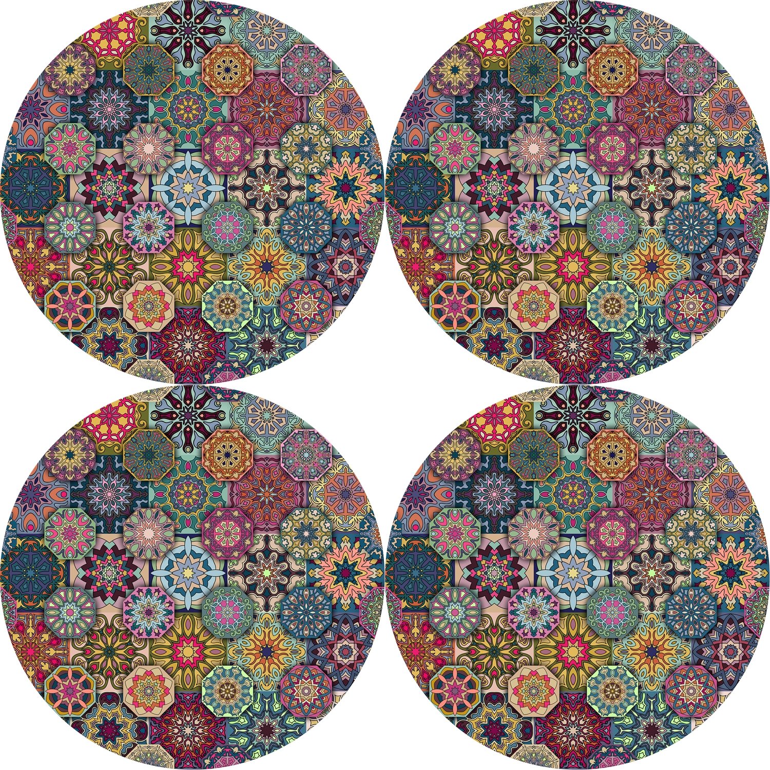 Bertoni Home Unisex's 4 Round Table Pads Set Valencia