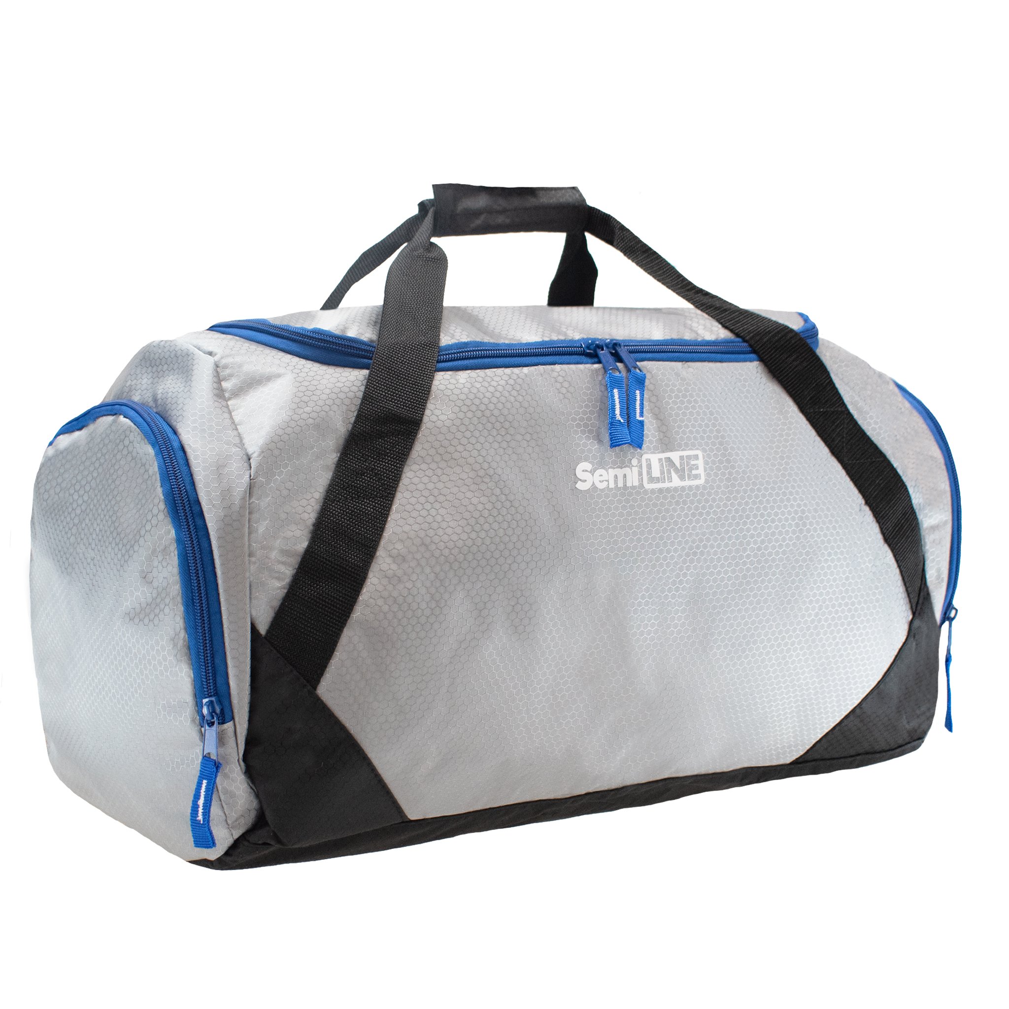 Semiline Unisex's Fitness Bag A3044-1 Grey/Navy Blue