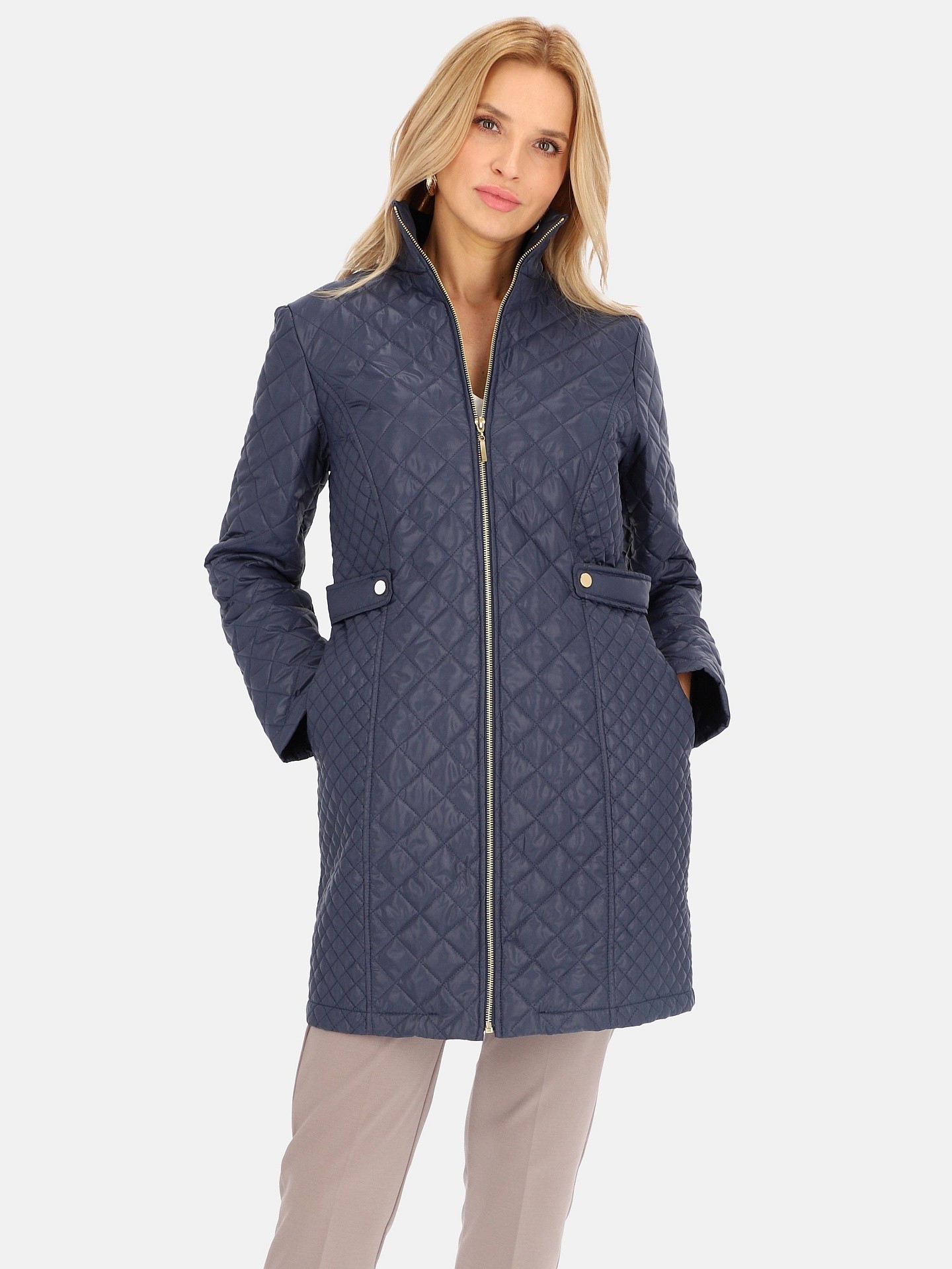 Levně PERSO Woman's Coat BLE241035F Navy Blue