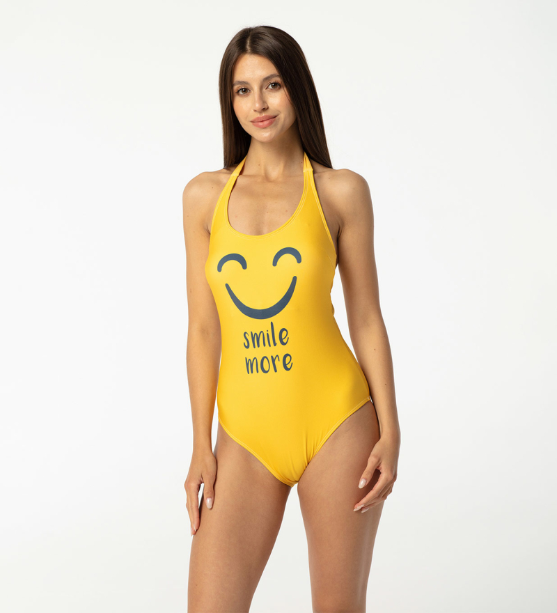 Levně Aloha From Deer Woman's Smile Open Back Swimsuit SSOB AFD1005