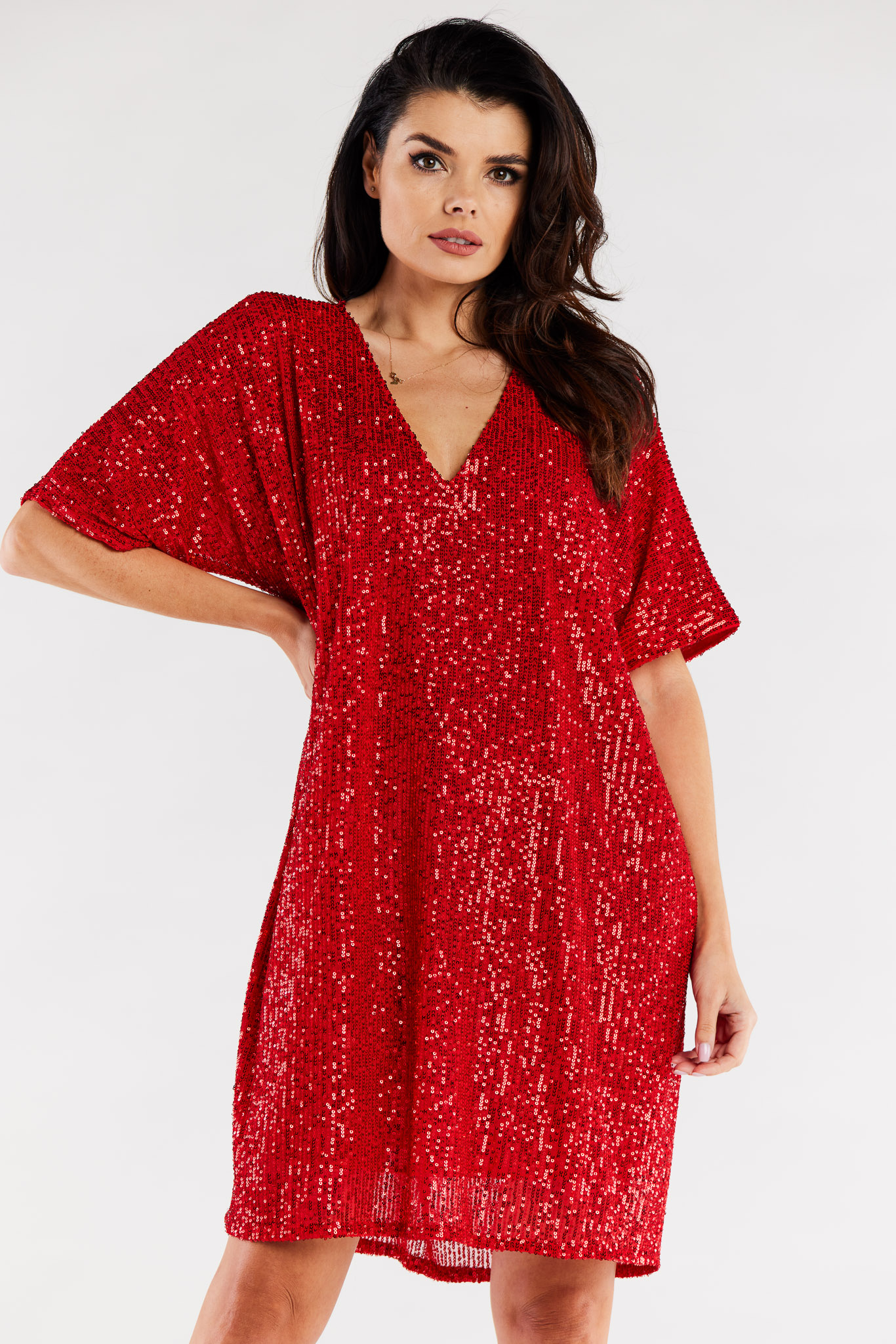 Awama Woman's Dress A566 Red