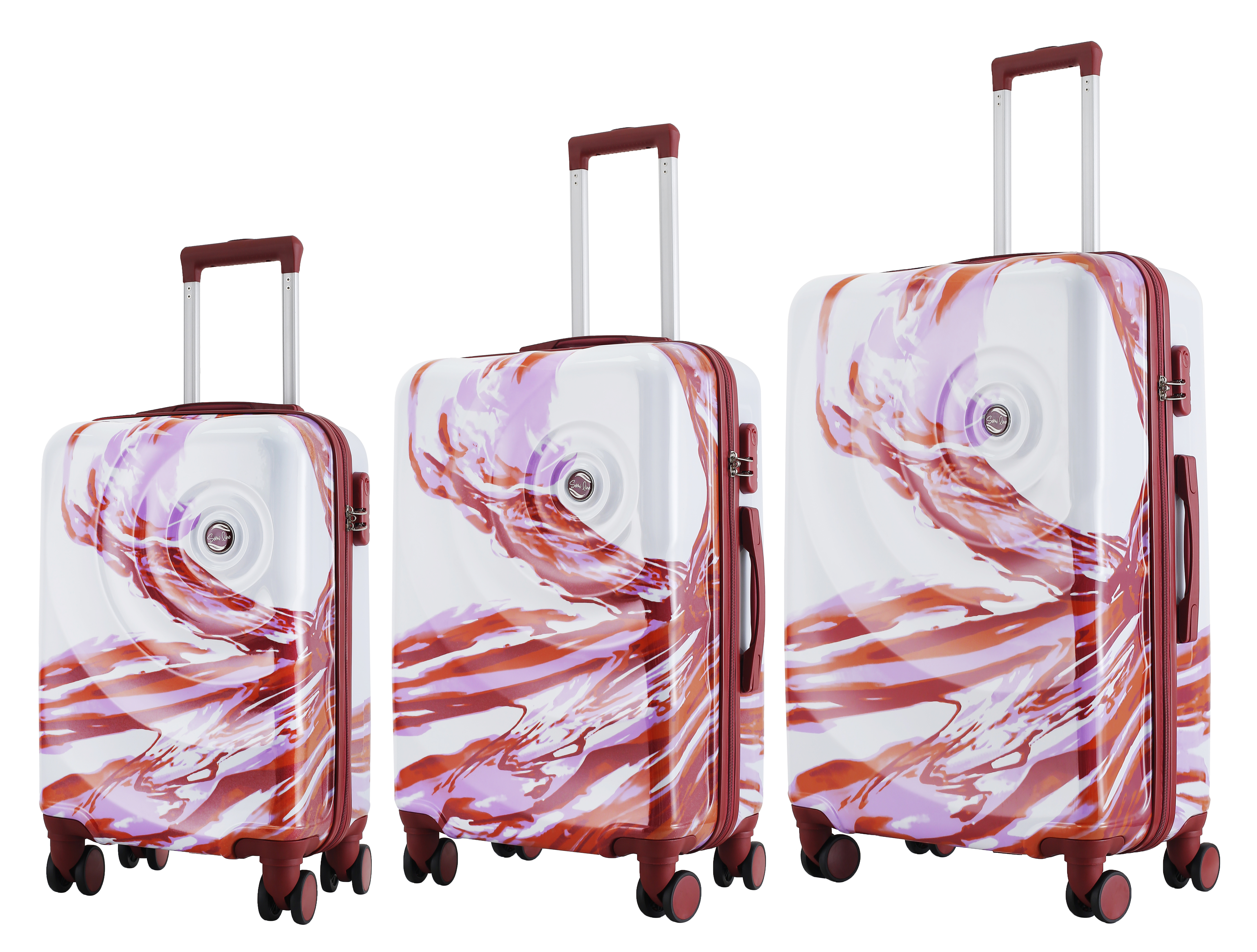 Semiline Unisex's ABS Suitcase Set T5654-0