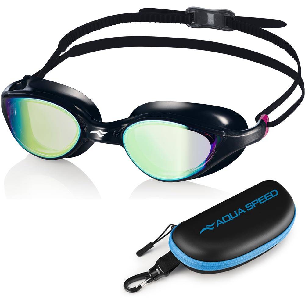 AQUA SPEED Unisex's Swimming Goggles Vortex Mirror&Case  Pattern 79