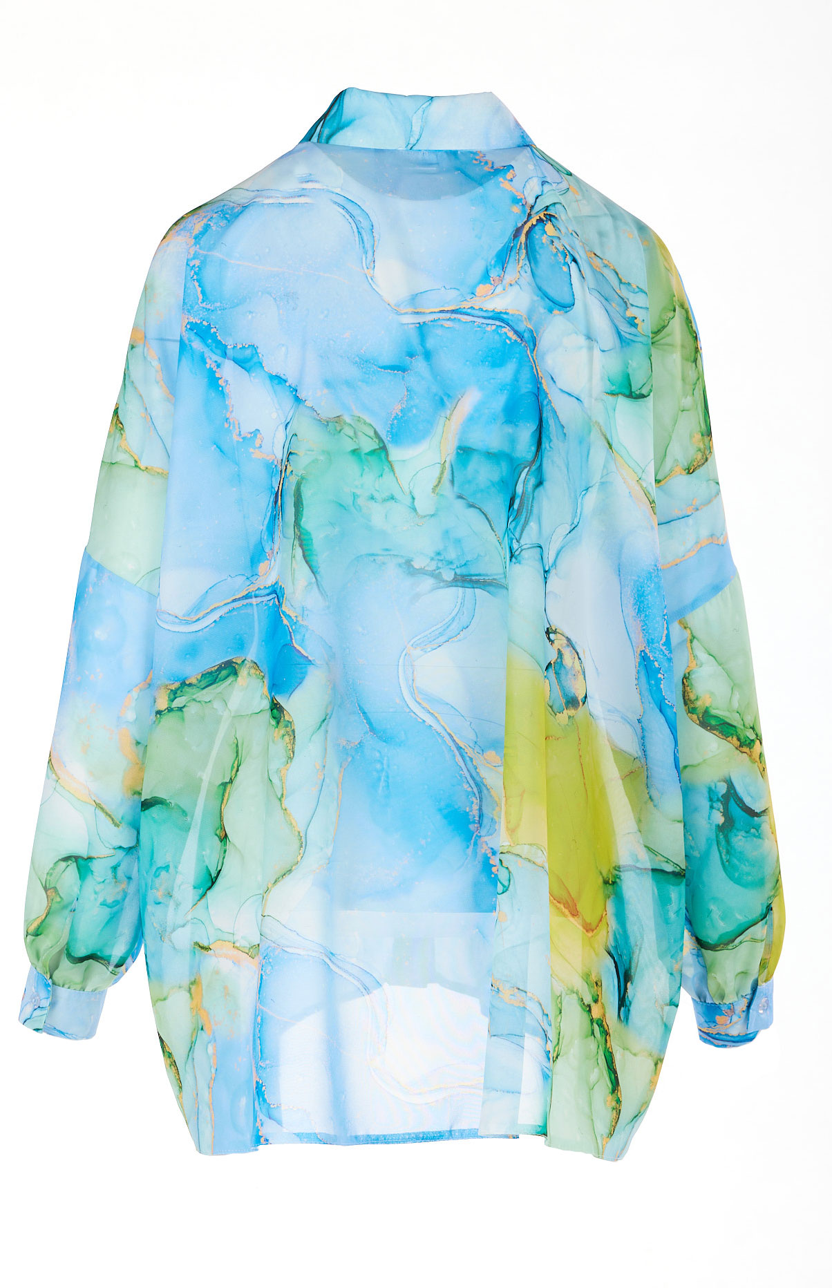 Awama Woman's Shirt A513 Blue/Pattern