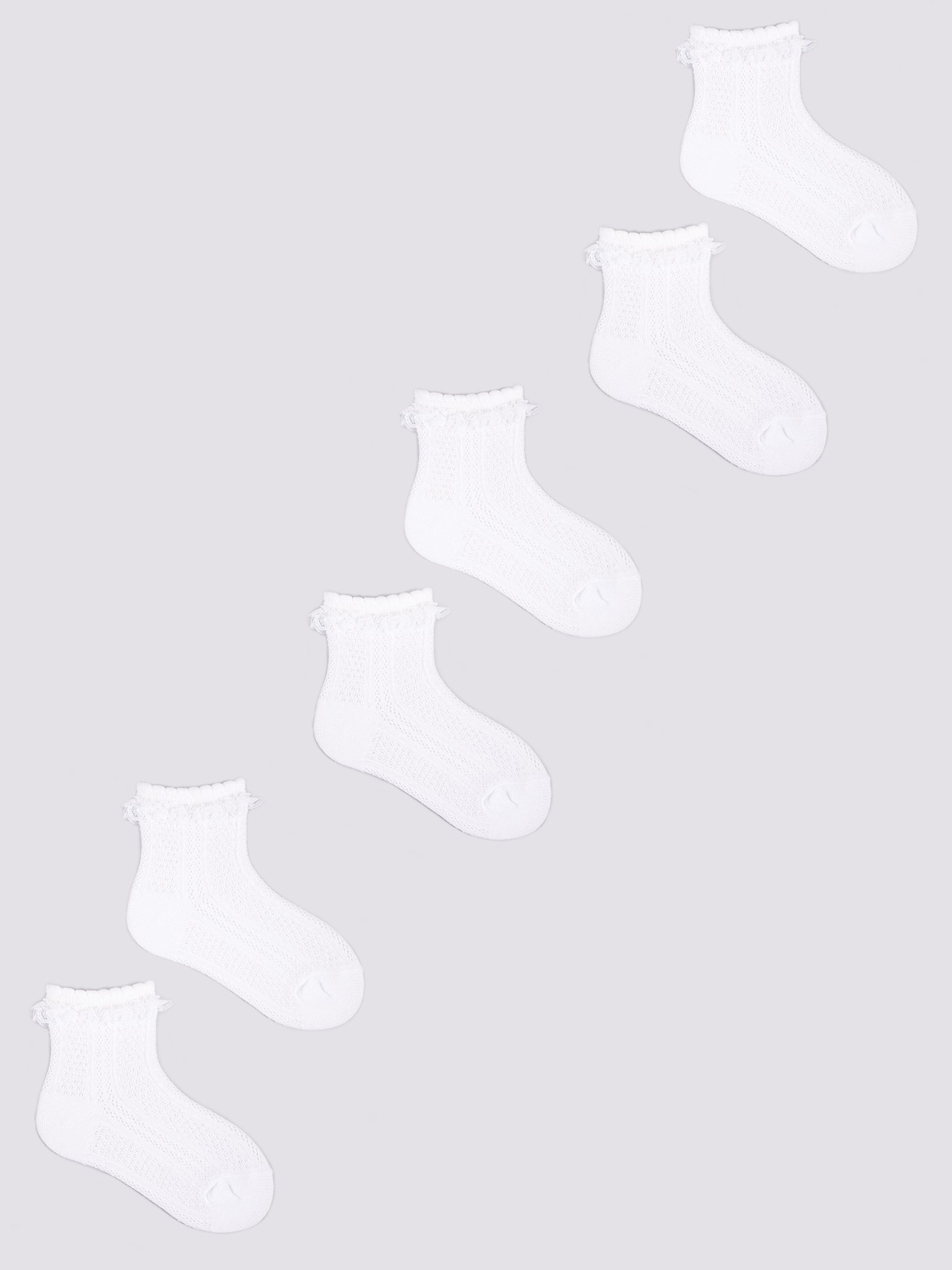 Levně Yoclub Kids's 3Pack Girl's Socks With Frill SKL-0008G-0100