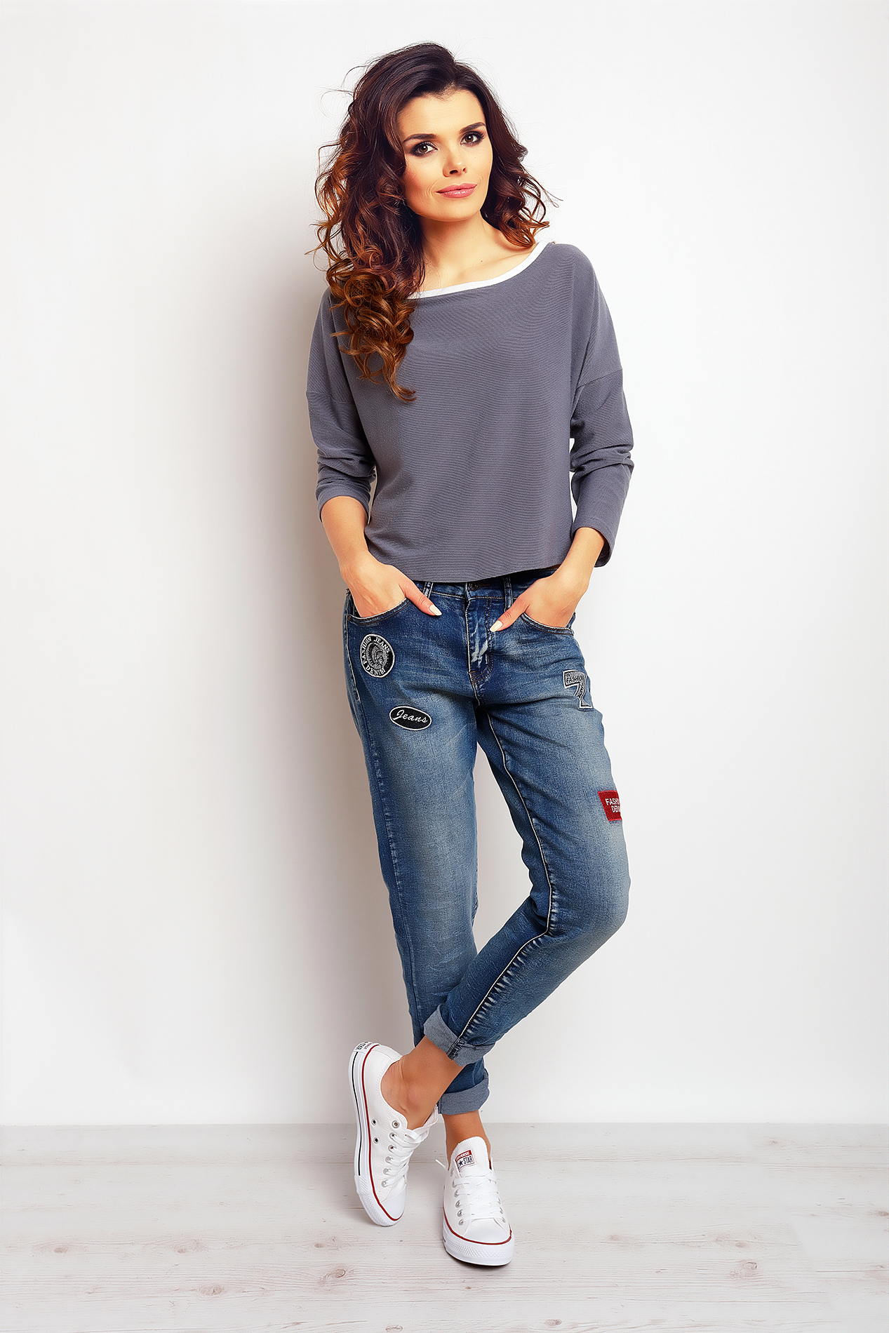 Infinite You Woman's Blouse M087 Grey