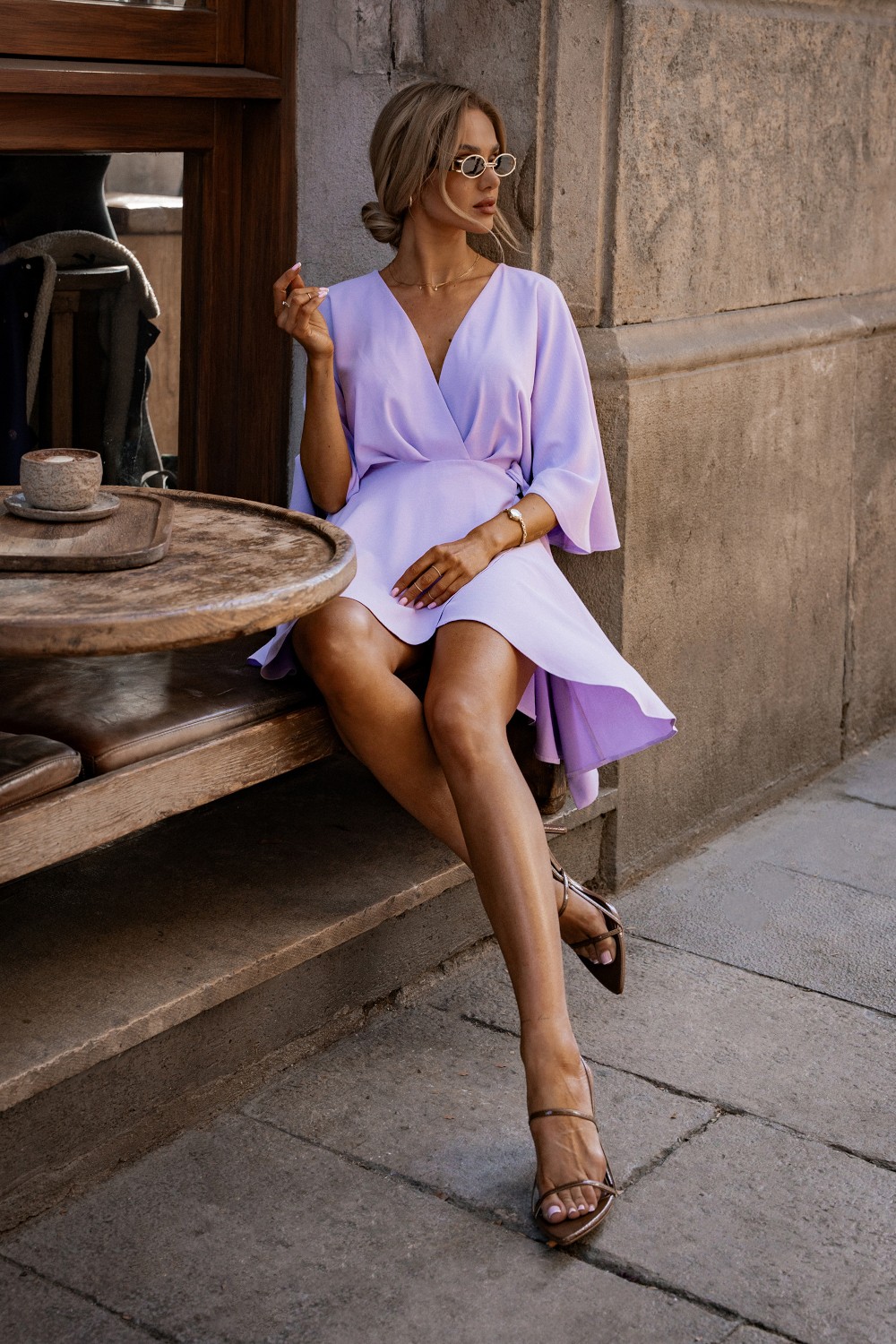 Made Of Emotion Woman's Flared mini dress - light purple
