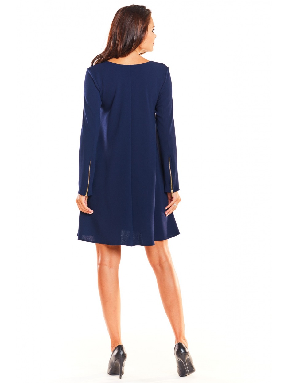 Awama Woman's Dress A661 Navy Blue