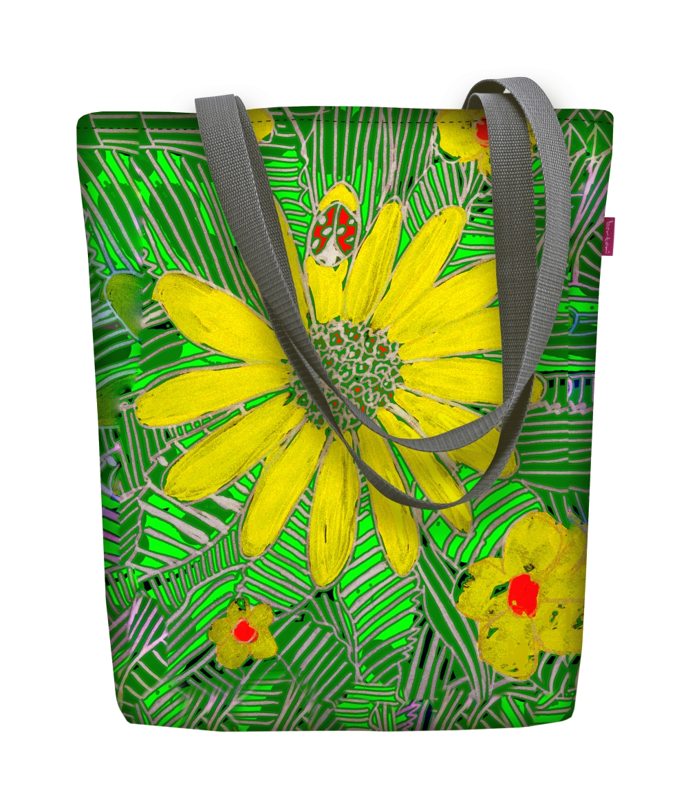 Bertoni Plátěná taška Sunny Mirage Green/Yellow 29 cm x 40 cm x 36 cm x 8 cm