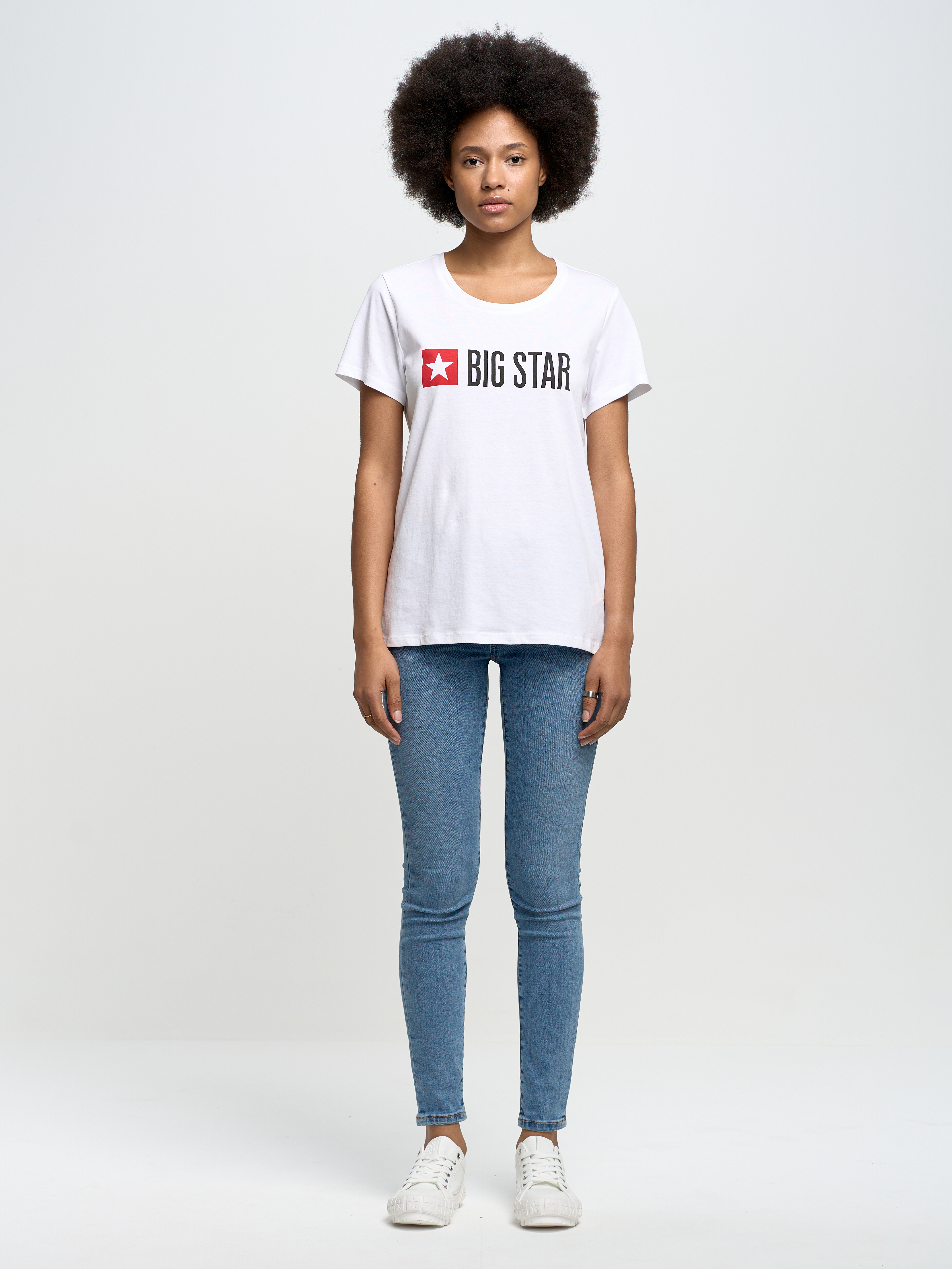 Levně Big Star Woman's T-shirt_ss T-shirt 158859 Cream-101