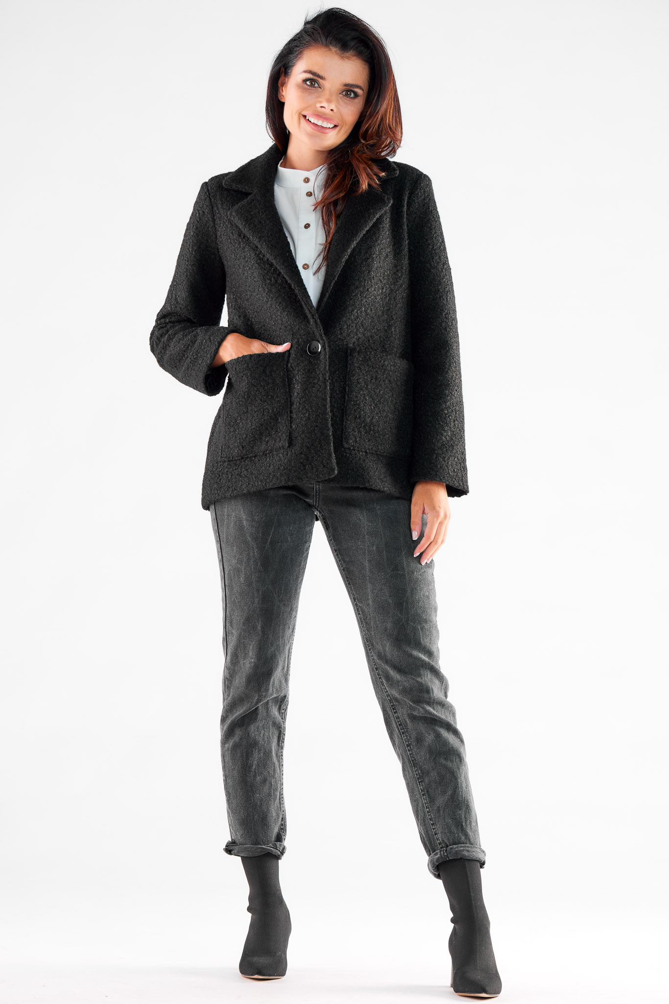 Awama Woman's Coat A545 Black