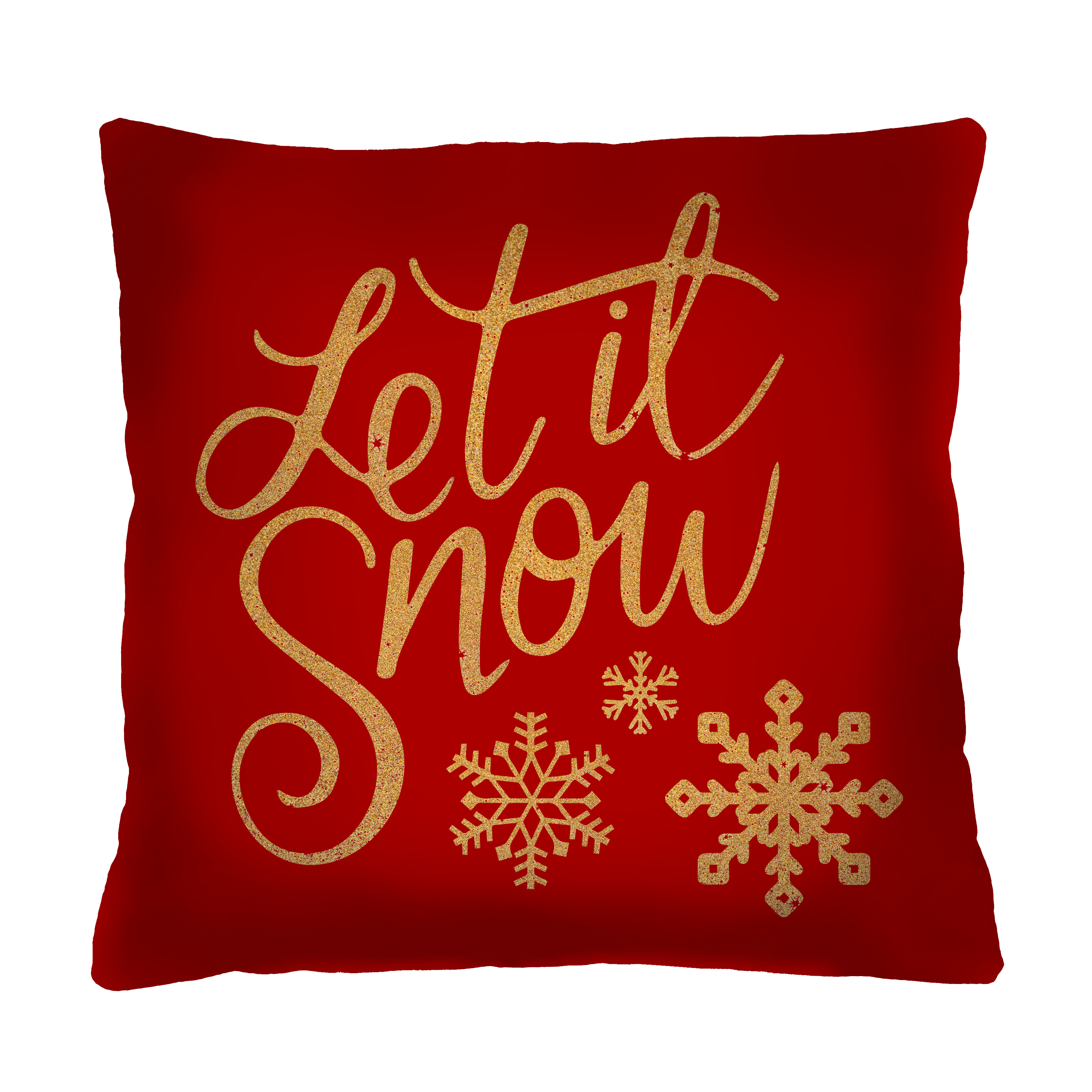 Bertoni Home Unisex's Square Pillow Let It Snow