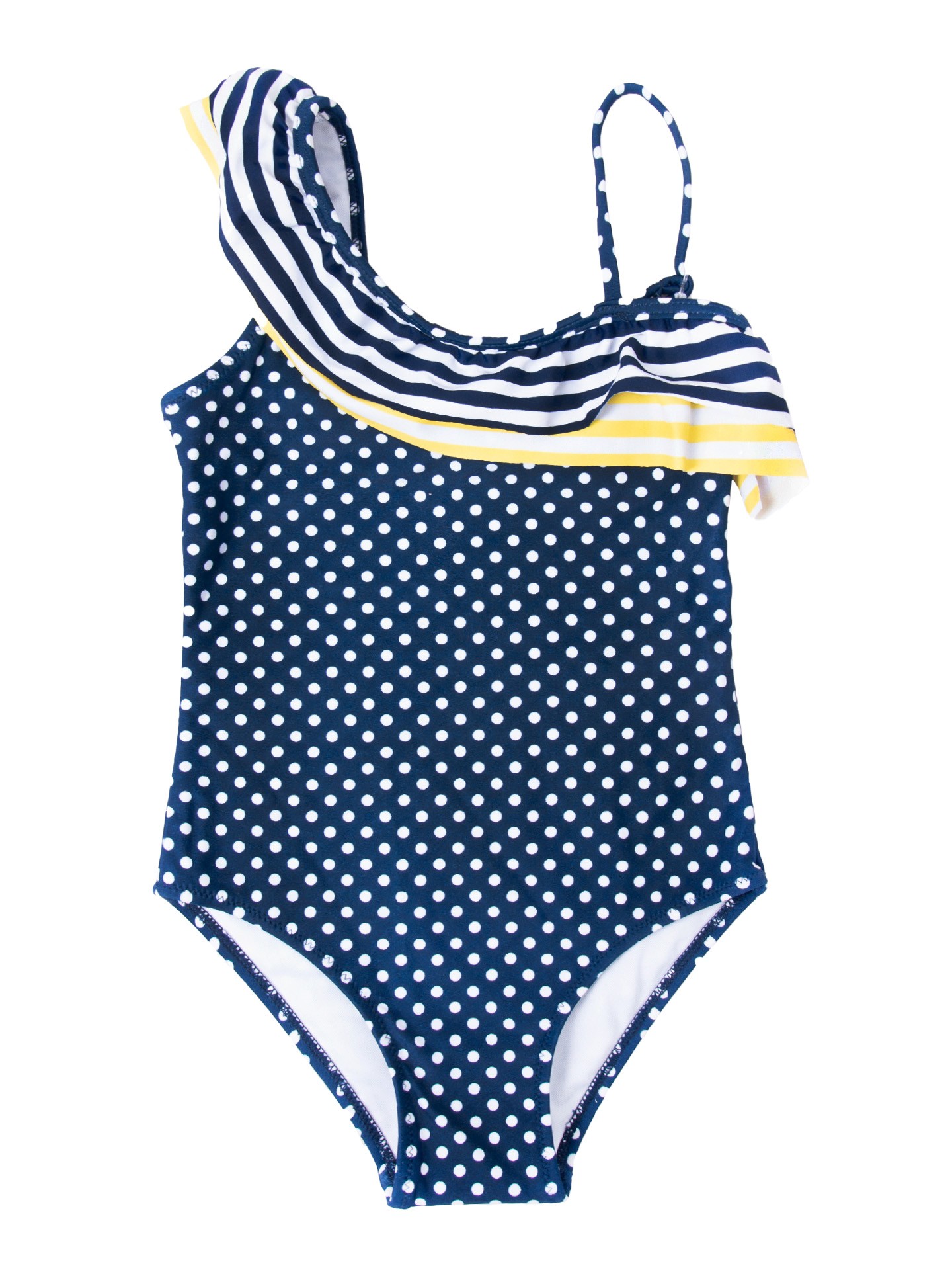 Yoclub Kids's Girl's One Piece Swimming Costume LKJ-0027G-A100 Navy Blue