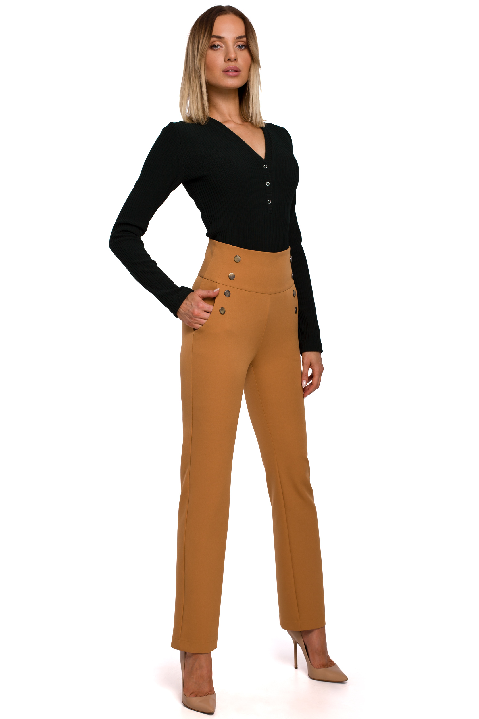 Made of Emotion Woman's Pantaloni M530 Cinnamon