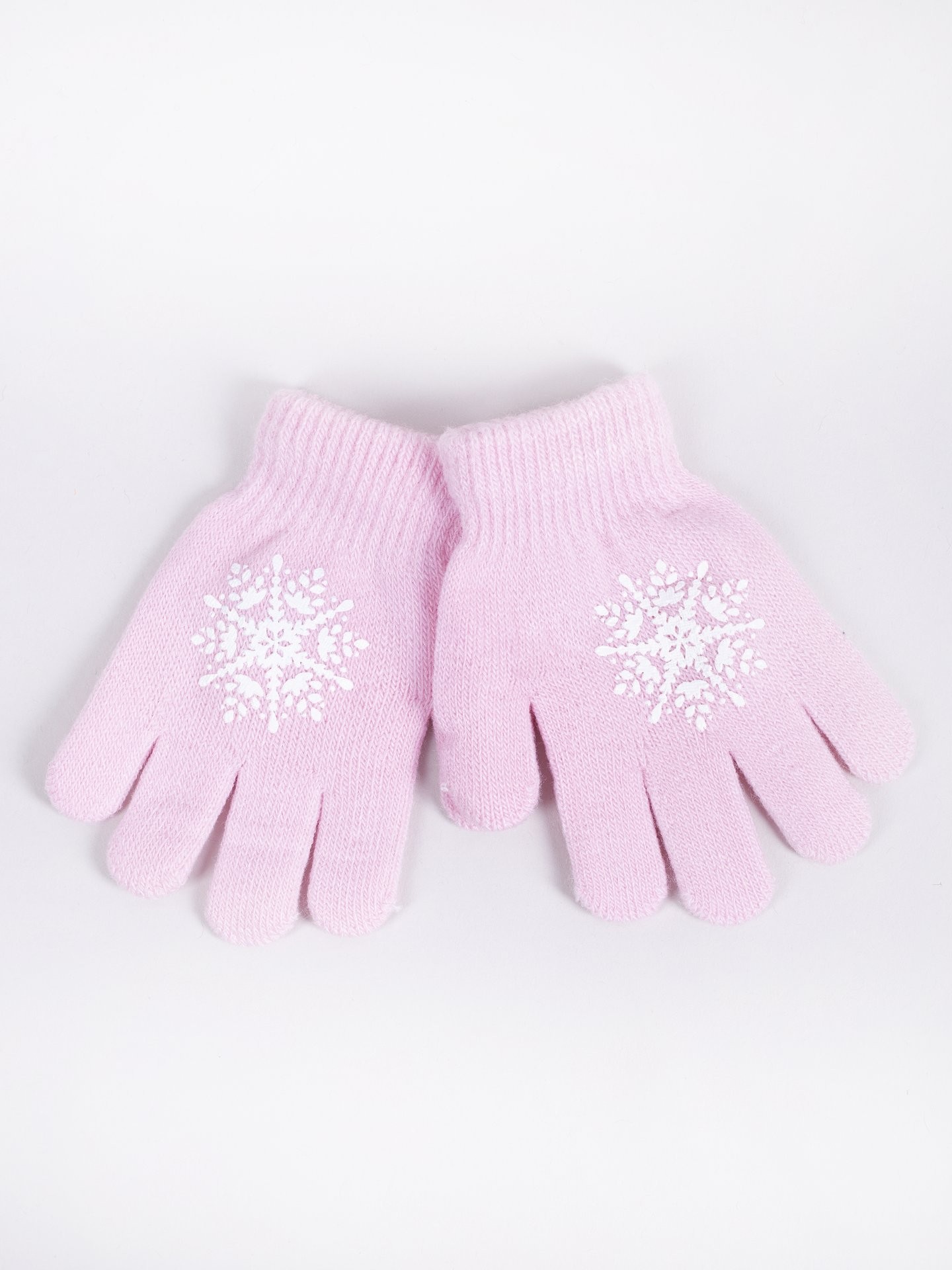 Yoclub Kids's Girls' Five-Finger Gloves RED-0012G-AA5A-009