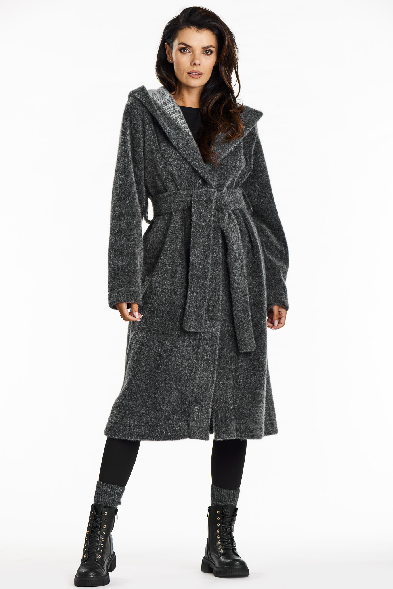 Awama Woman's Coat A682 Grey