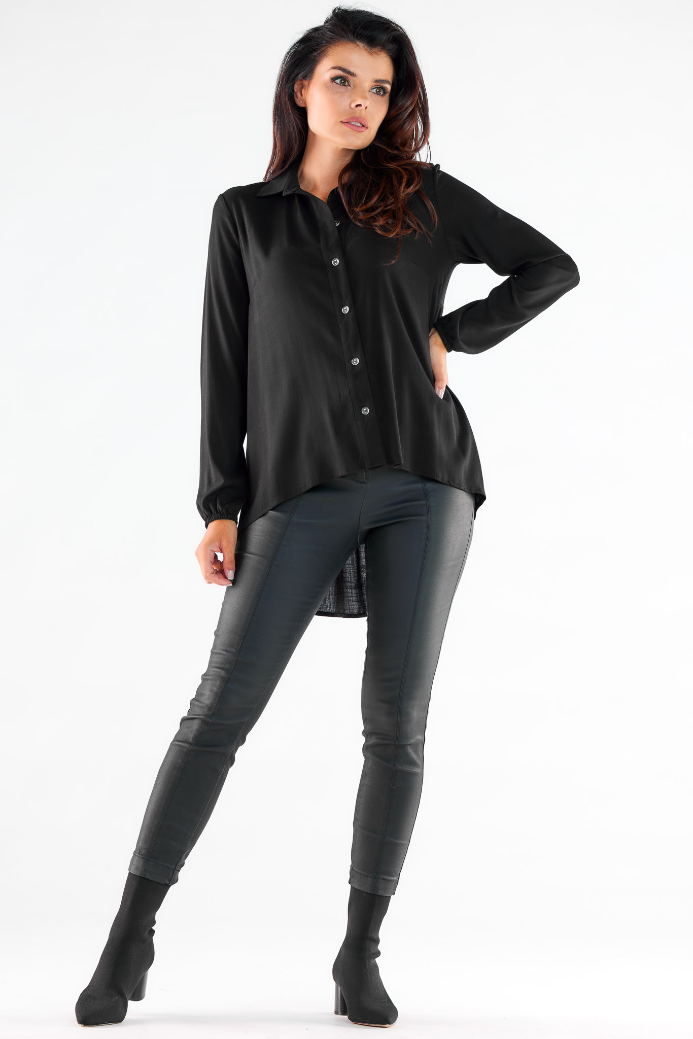 Awama Woman's Shirt A527 Black